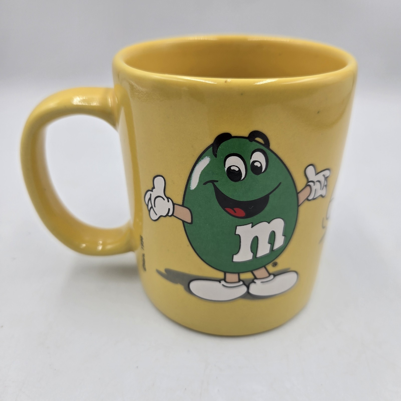Vintage 1996 Mars M&M’s Characters Cartoon Collectible Coffee Mug Yellow NOS