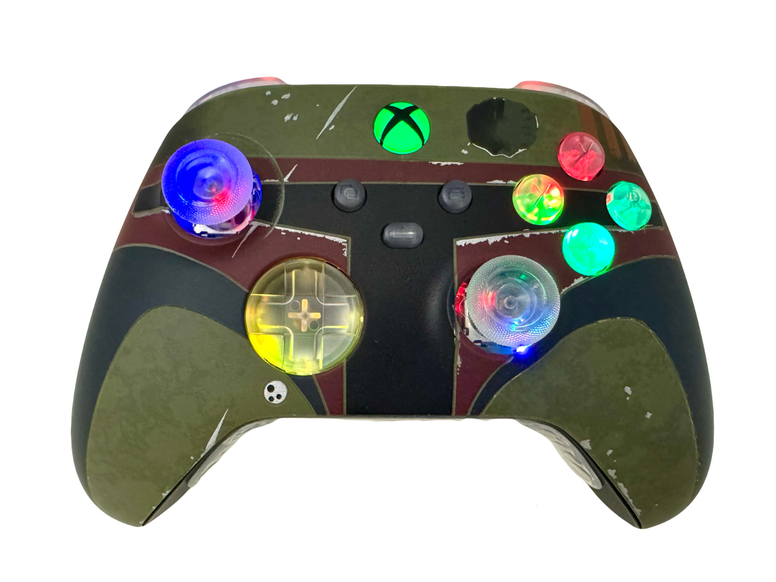 Star Wars Boba Fett Xbox One Wireless Controller with custom LED mod