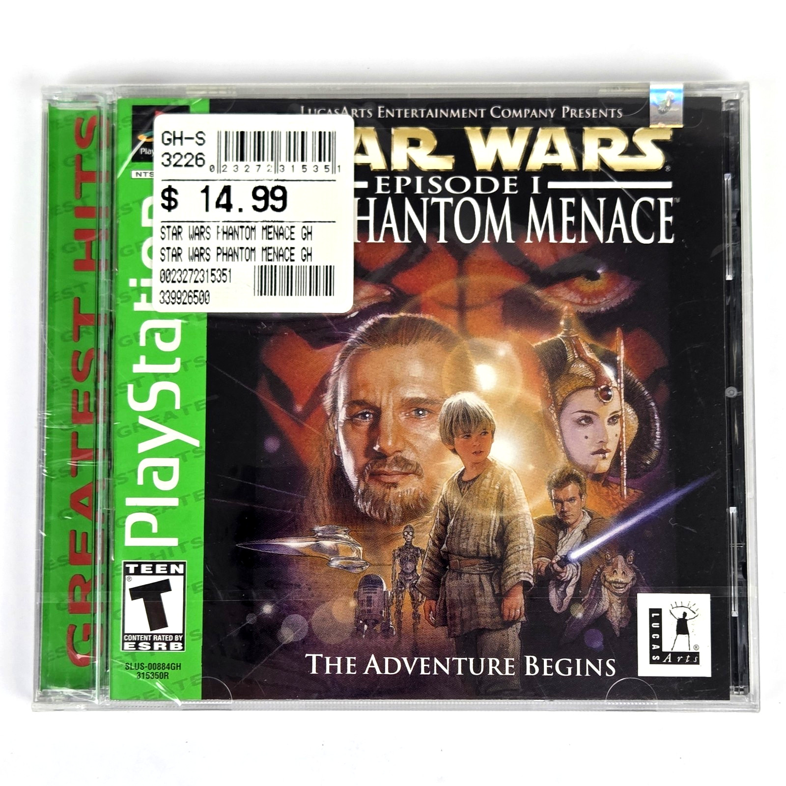 NEW PlayStation Star Wars The Phantom Menace 1999 LucasArts W Hangtag Sealed