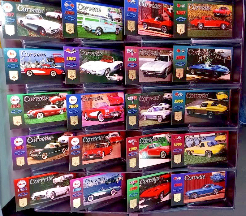 1996 Collect-A-Card Corvette Heritage Widevision 90 Card Base Set Complete