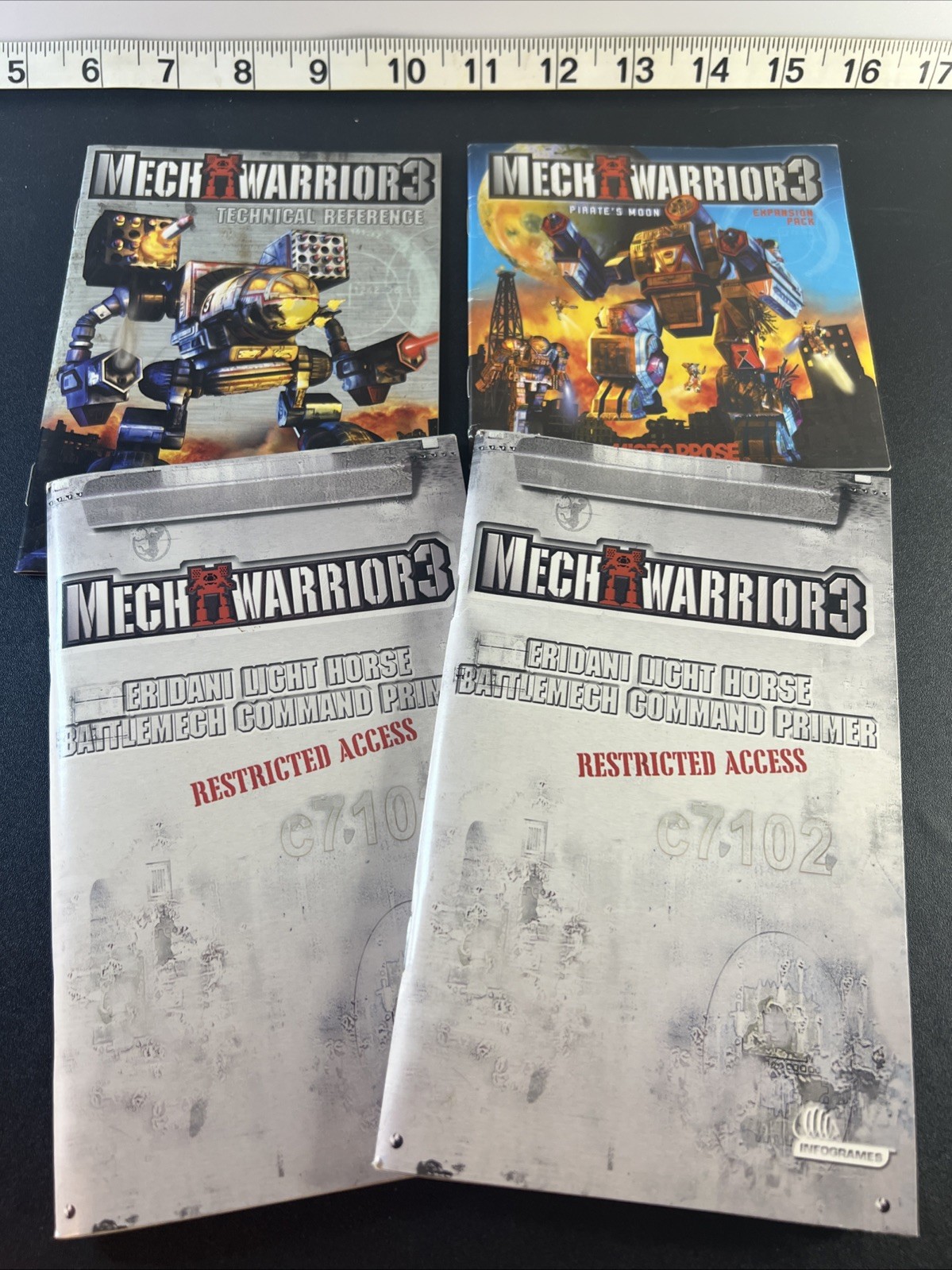 MechWarrior 3 Manuals Lot Pirate’s Moon Technical Reference ELH Primers NO Game
