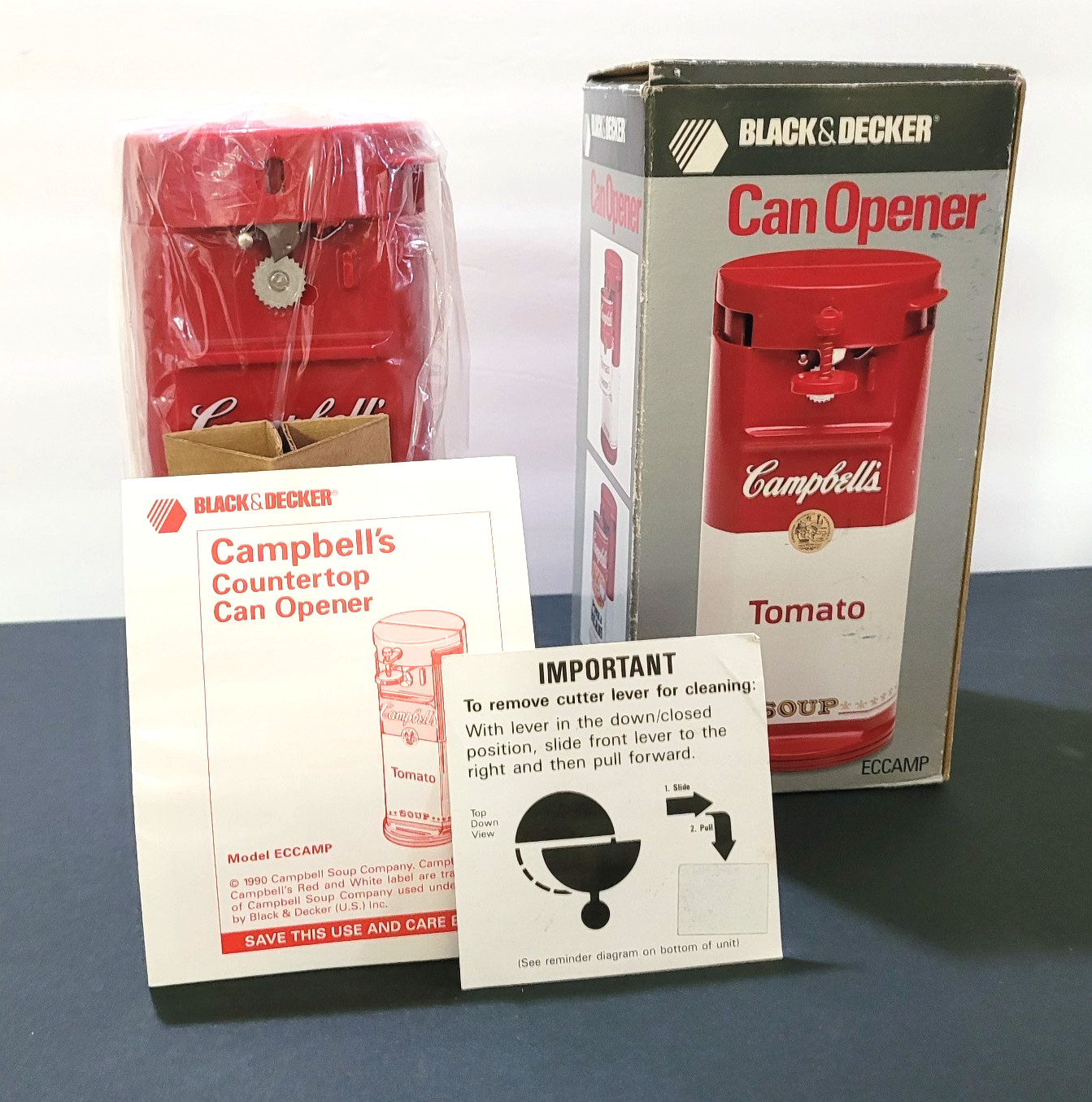 Vintage Black & Decker Campbell’s Tomato Soup Can Opener ECCAMP 1990 NIB NOS