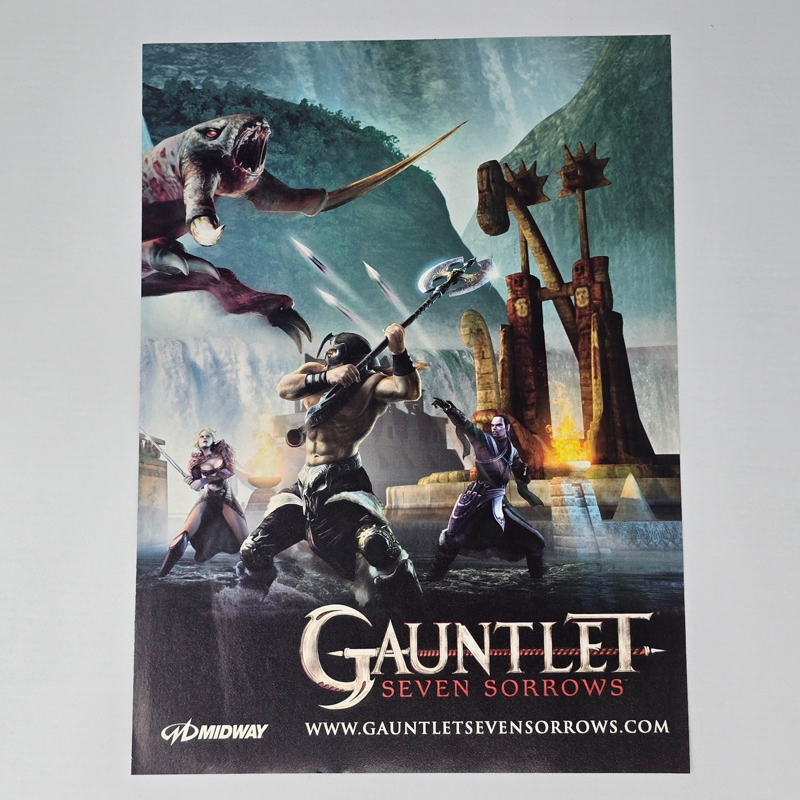 Gauntlet Seven Sorrows Xbox PlayStation 2 PS2 Battle Print Ad/Poster Promo Art