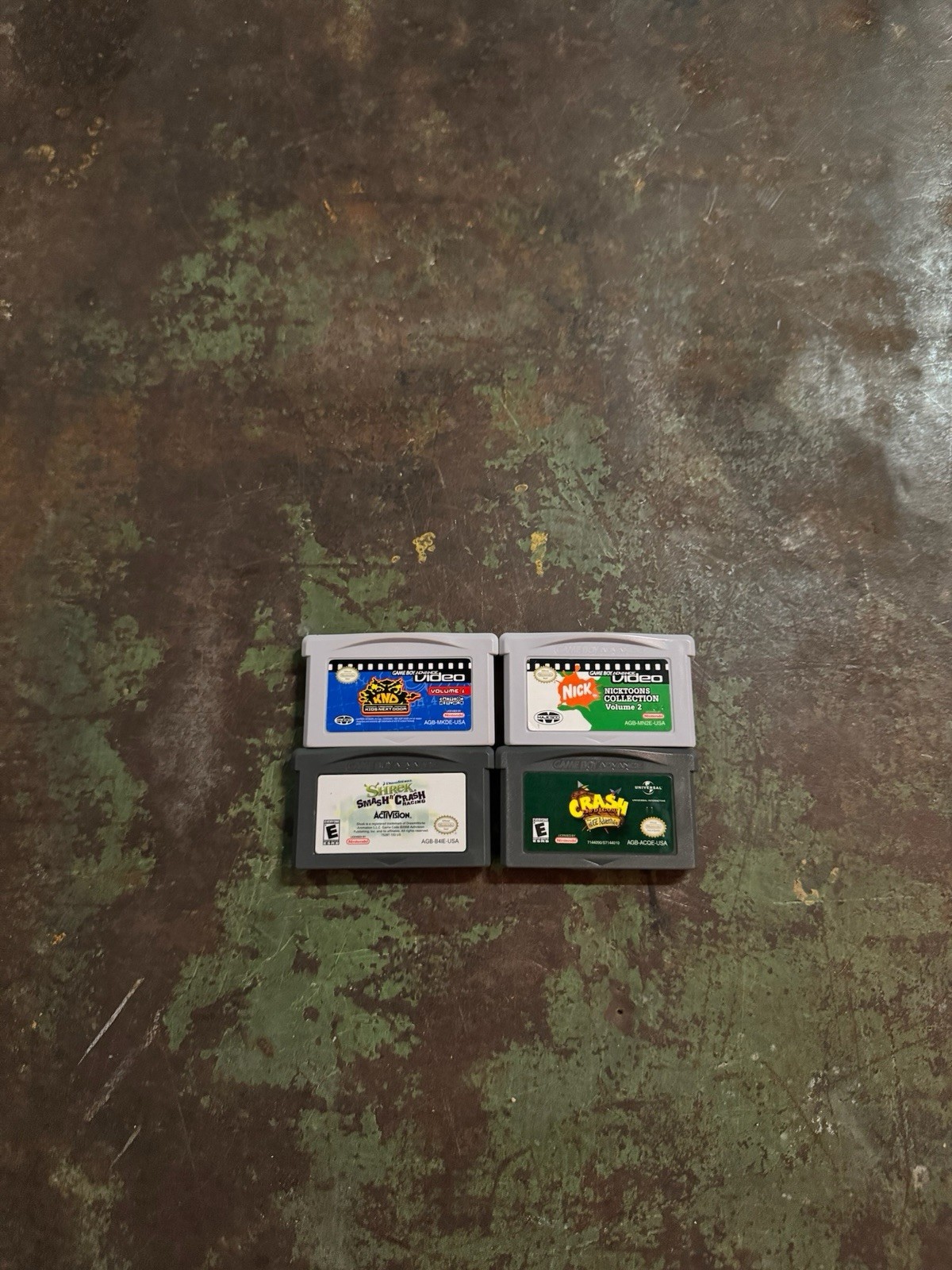 Gameboy Advanced Game Movie Bundle KND NICKTOONS CRASH BANDICOOT SHREK RACING