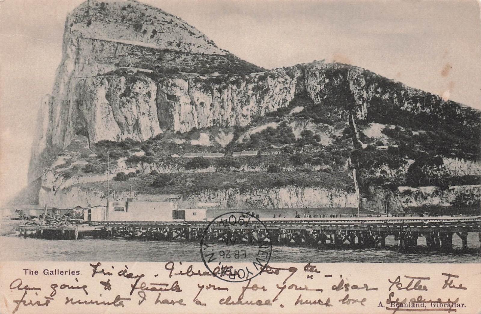 Rock of Gibraltar The Galleries Great Siege Tunnels UK Military Vtg Postcard 22A