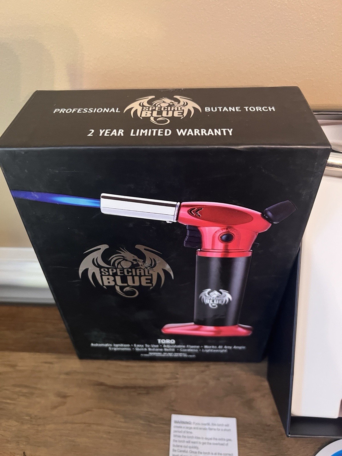 Special Blue Toro Professional Butane Torch - RED