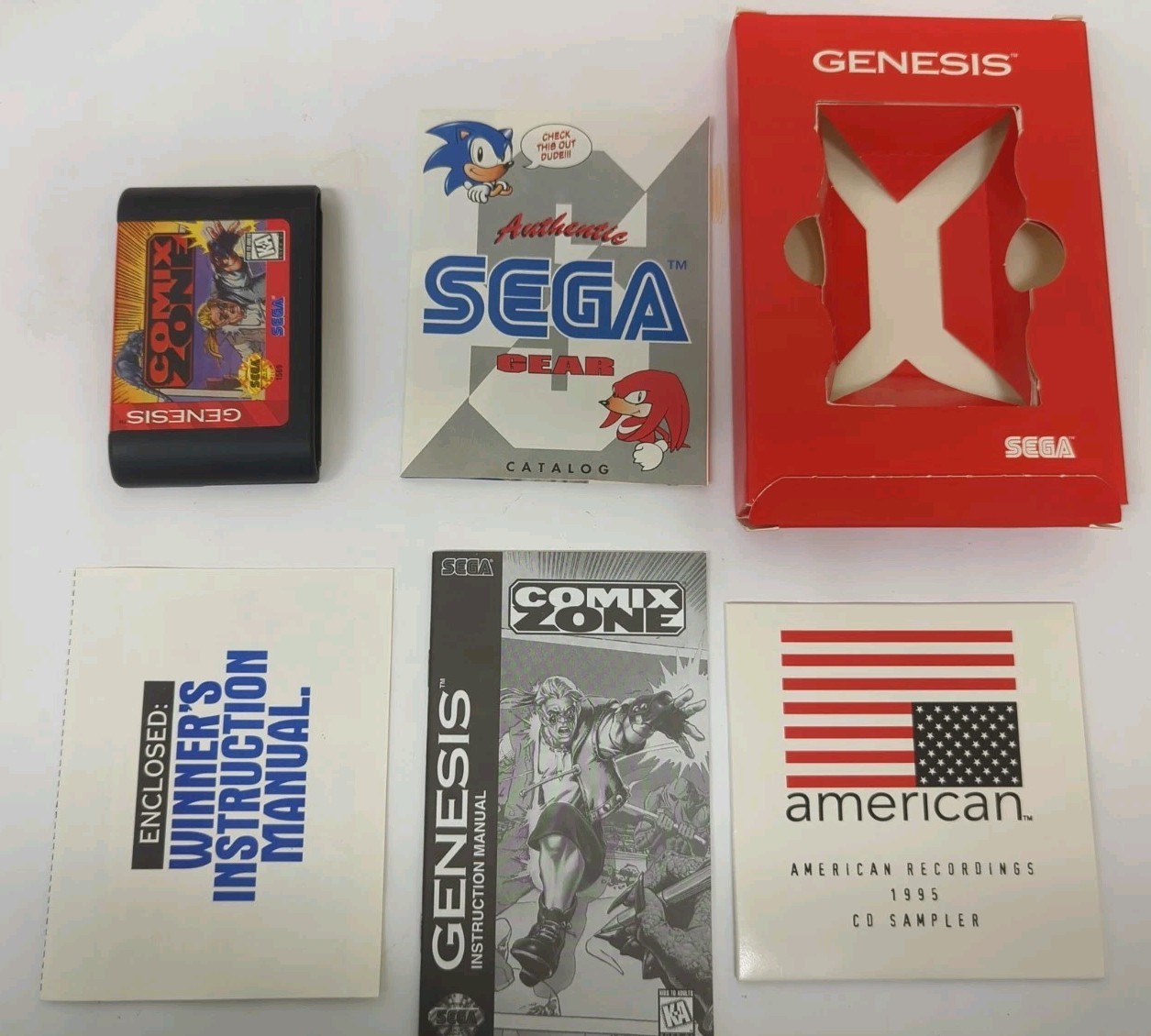 Comix Zone Sega Genesis 1994 100% CIB Complete In Box w/ Bonus CD