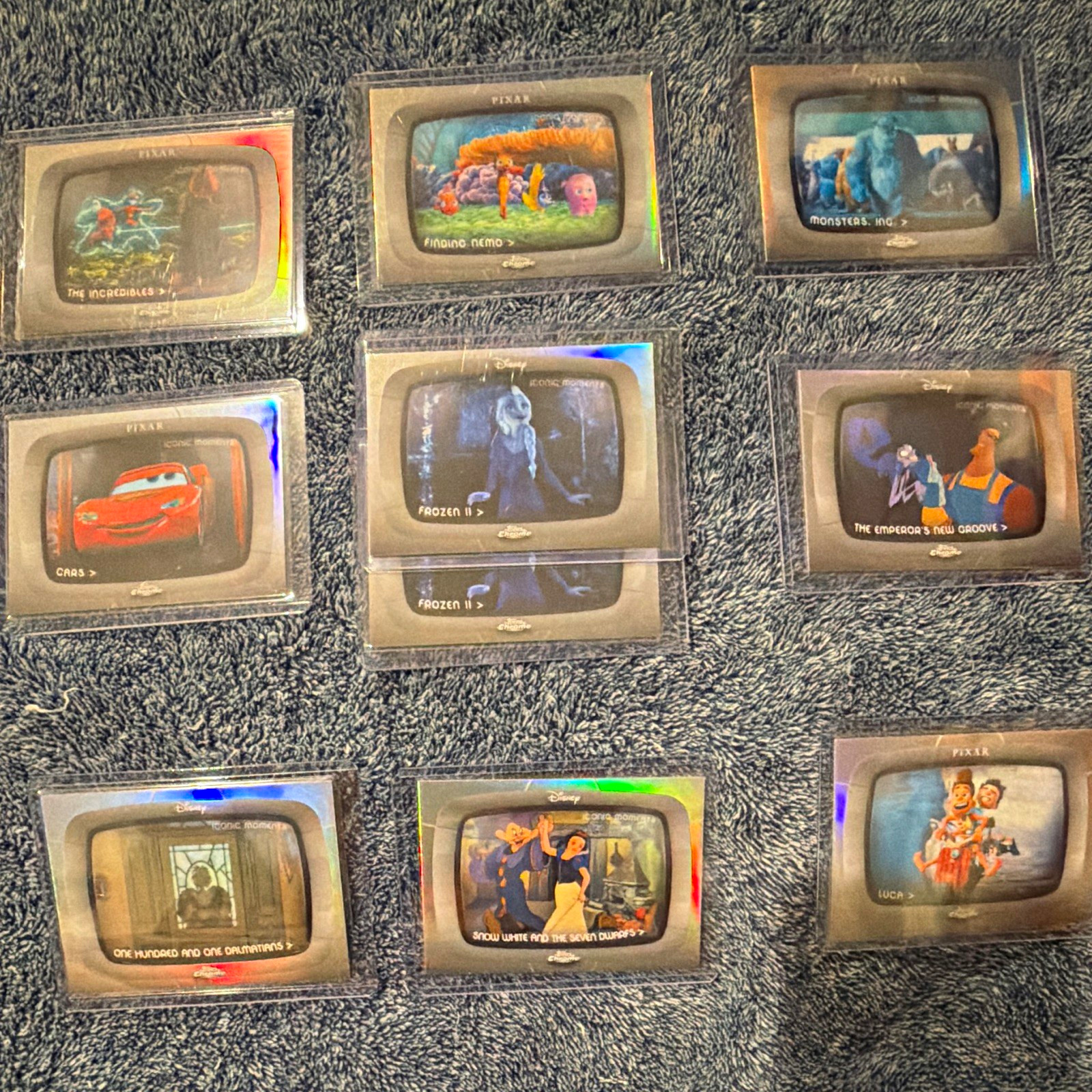 Topps Disney 100 Pixar/Disney 9-Card Lot Lightning McQueen I-1/I-2/I-4