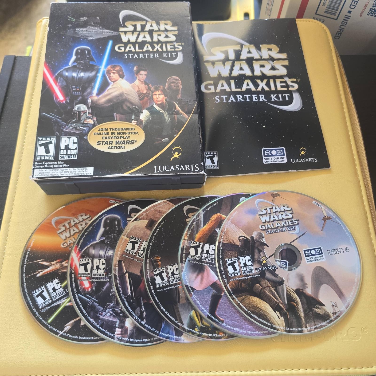 Star Wars Galaxies Starter Kit PC CD-ROM Complete In Box CIB With Manual 6 Discs