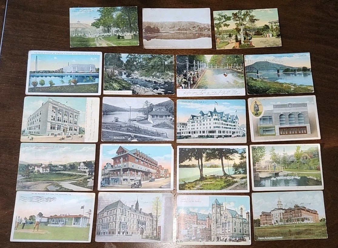 Large Estate Find 19 Antique US Postcards Early Postmarks And Stamps All Offers 