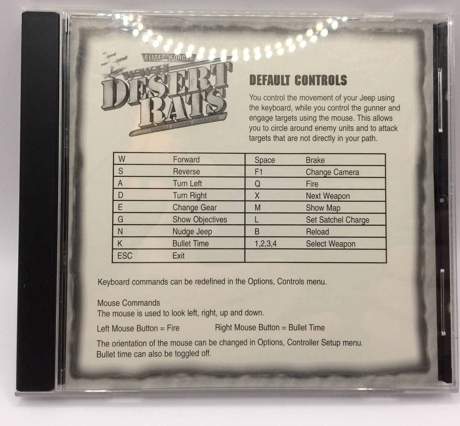 Elite Forces: WW II Desert Rats PC CD Rom-Canopy Productions 2002 Combat Driving