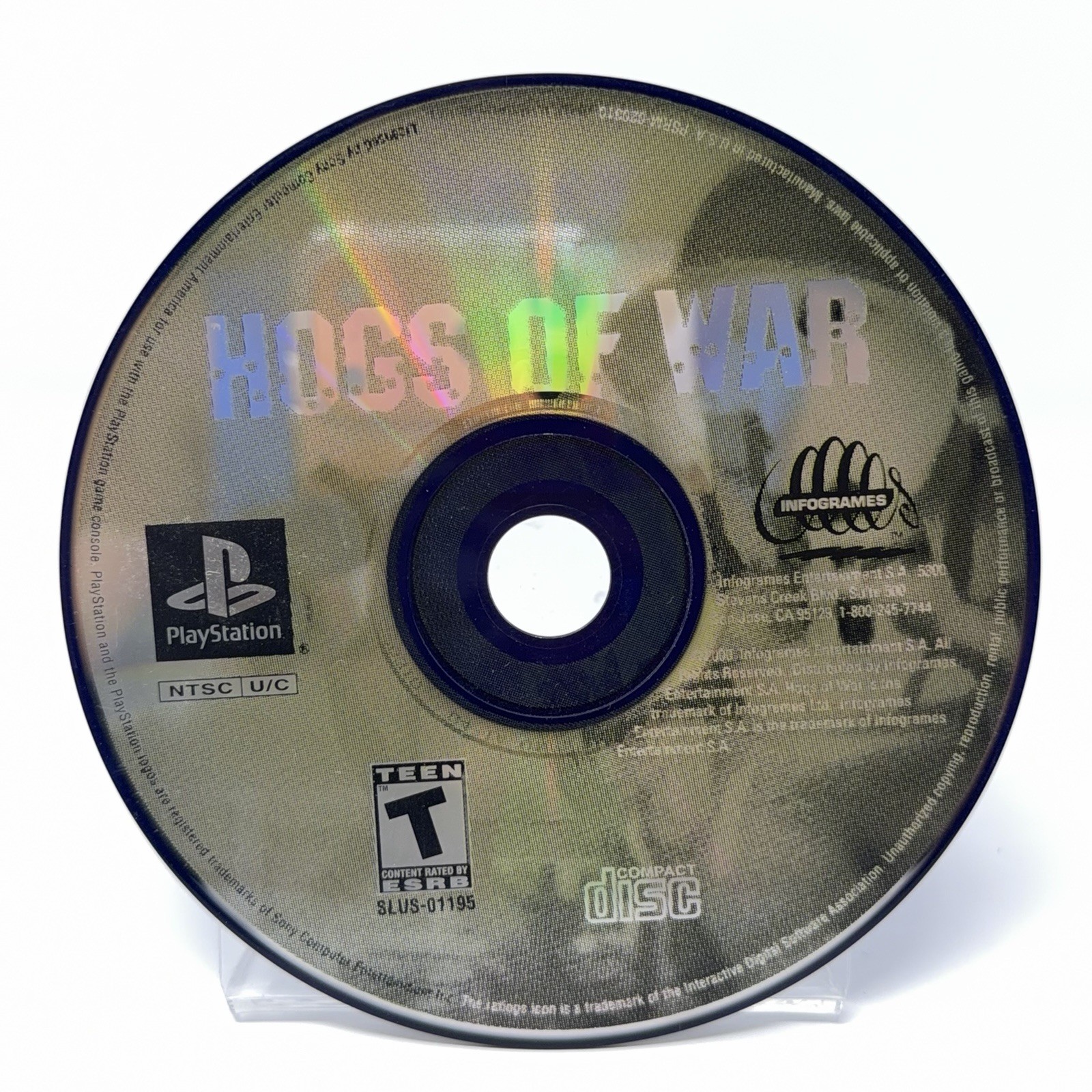 Hogs of War Sony PlayStation 1 PS1 2000 Disc Only Refurbished Tested