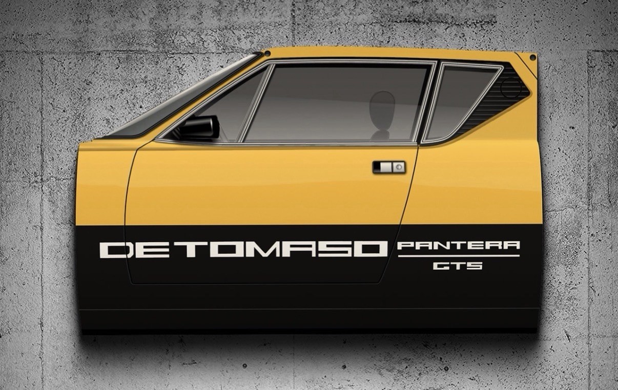 WOW 1972 De Tomaso Pantera GTS Curved Style Sign