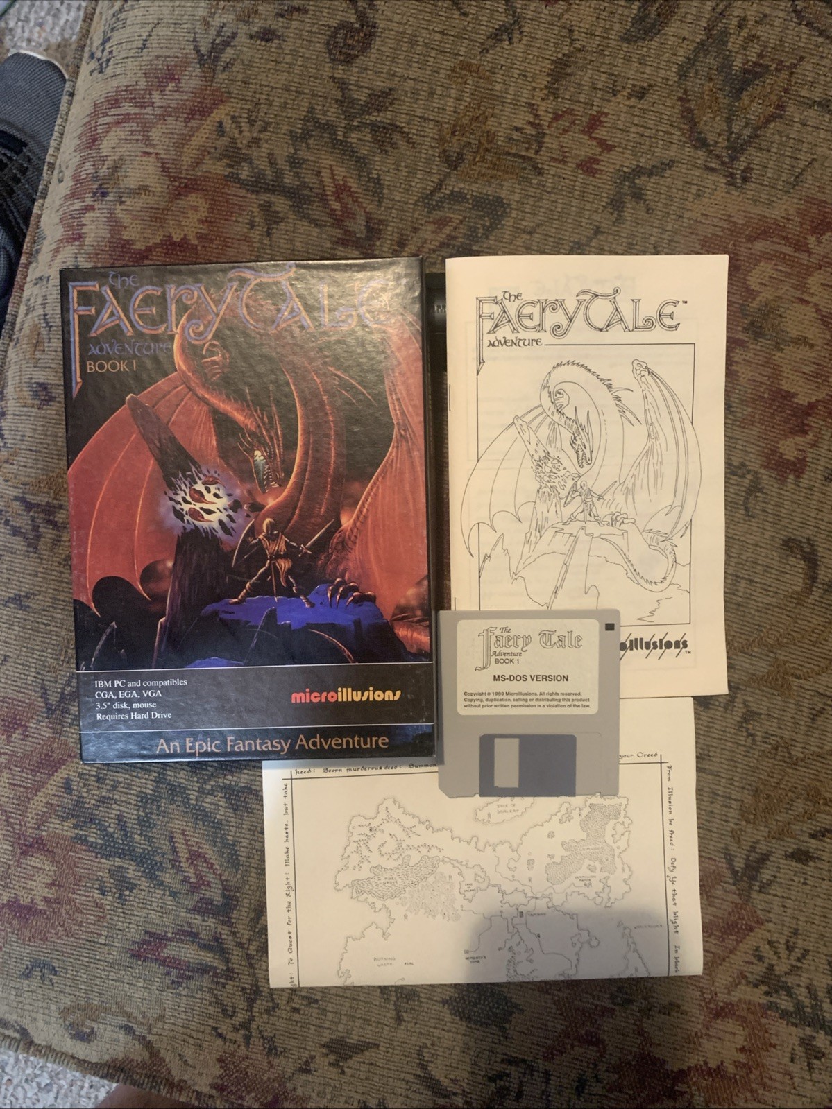 The Faery Tale Adventure Book 1 Vintage PC Game Dos 3.5