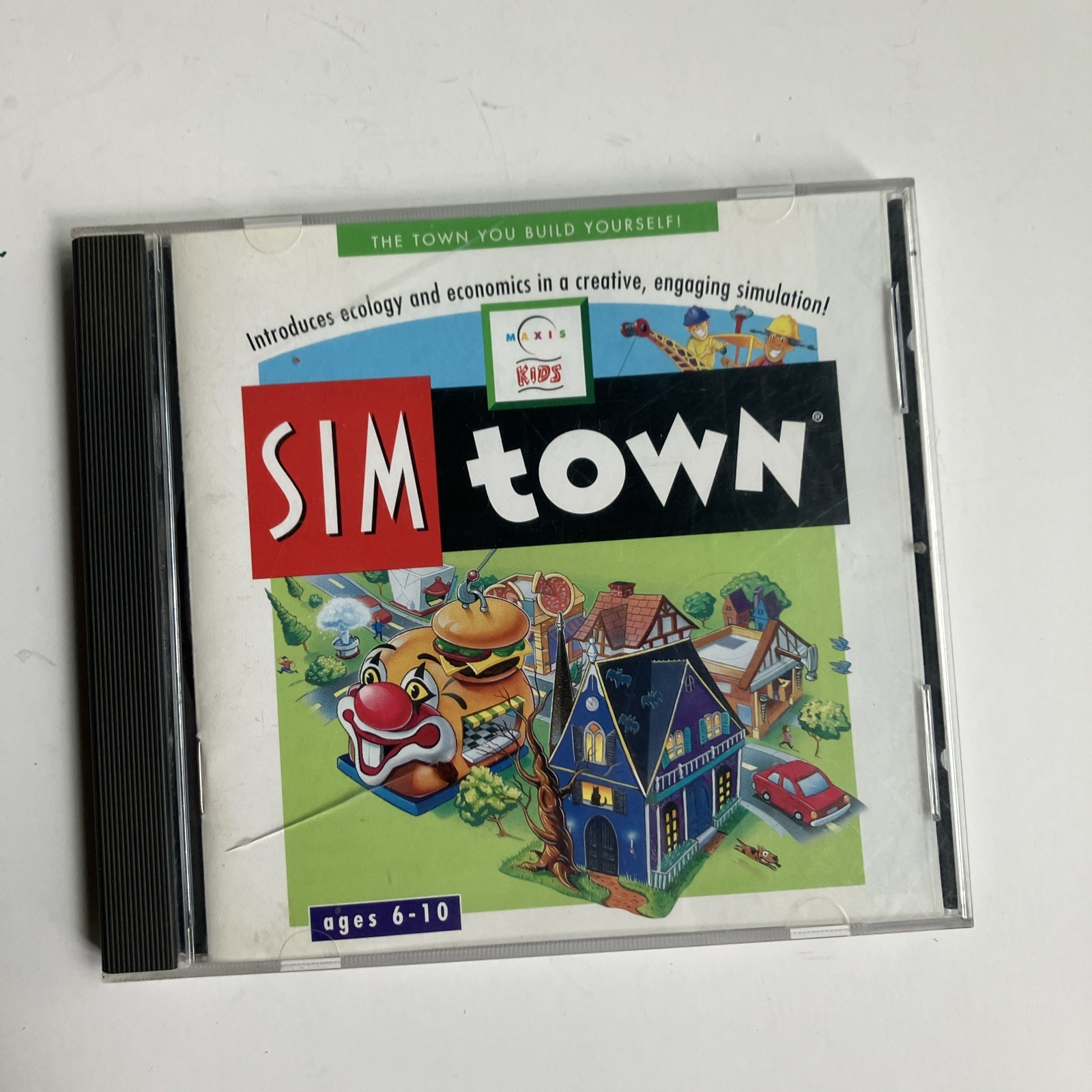 SIM Town (PC CD-ROM, Windows 95 DOS, 1998) Maxis Kids