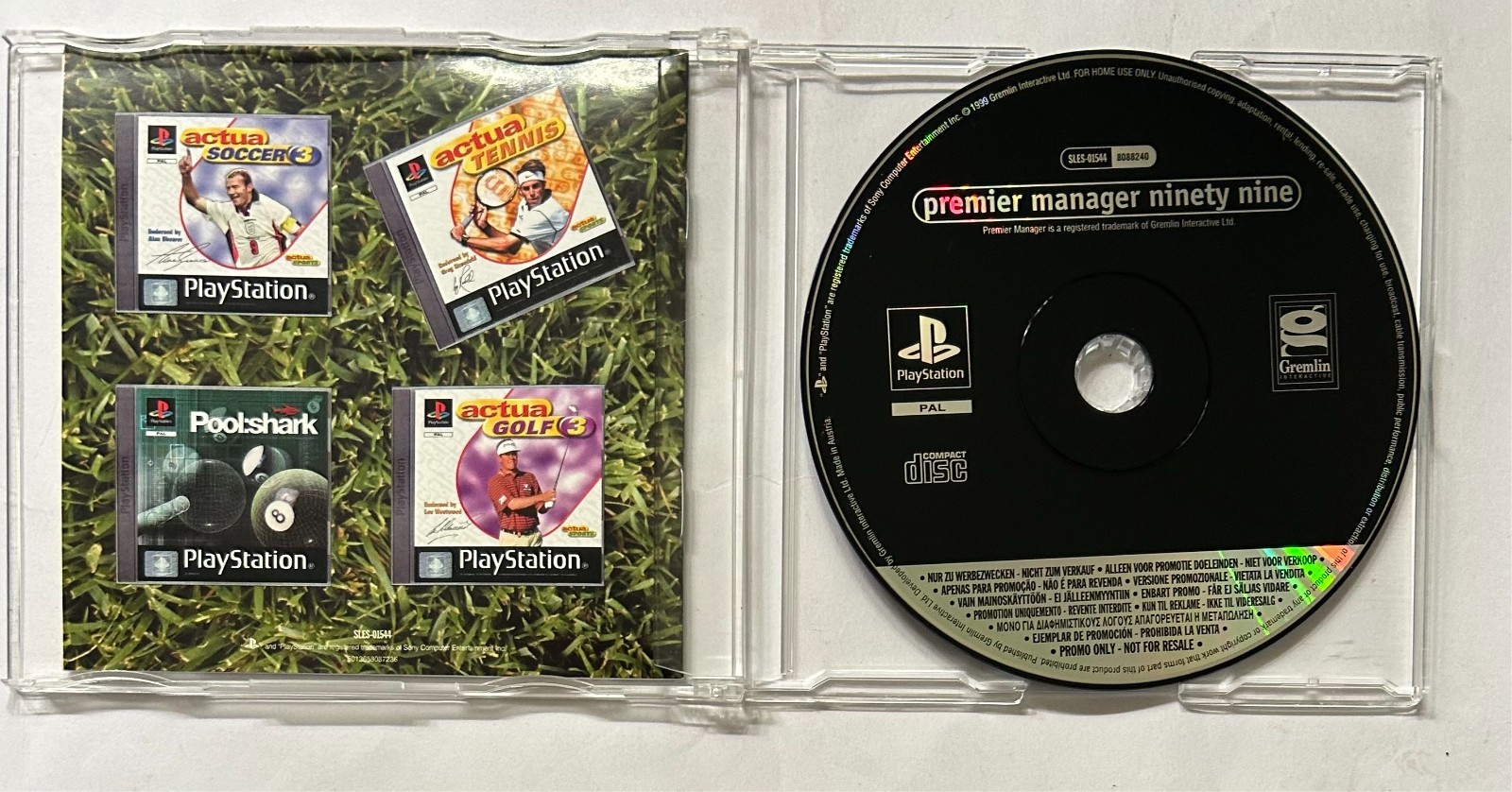 Premier Manager 99 Review Version - Sony PlayStation PSone Not For Resale Promo