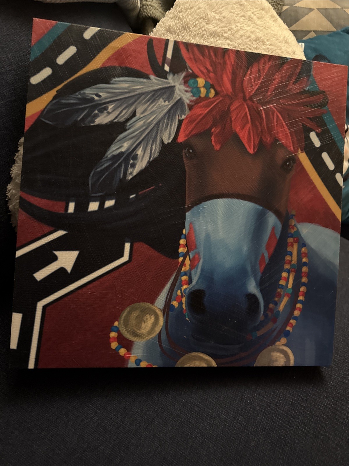 Hopi Snake Dance Horse 15x15 Painting