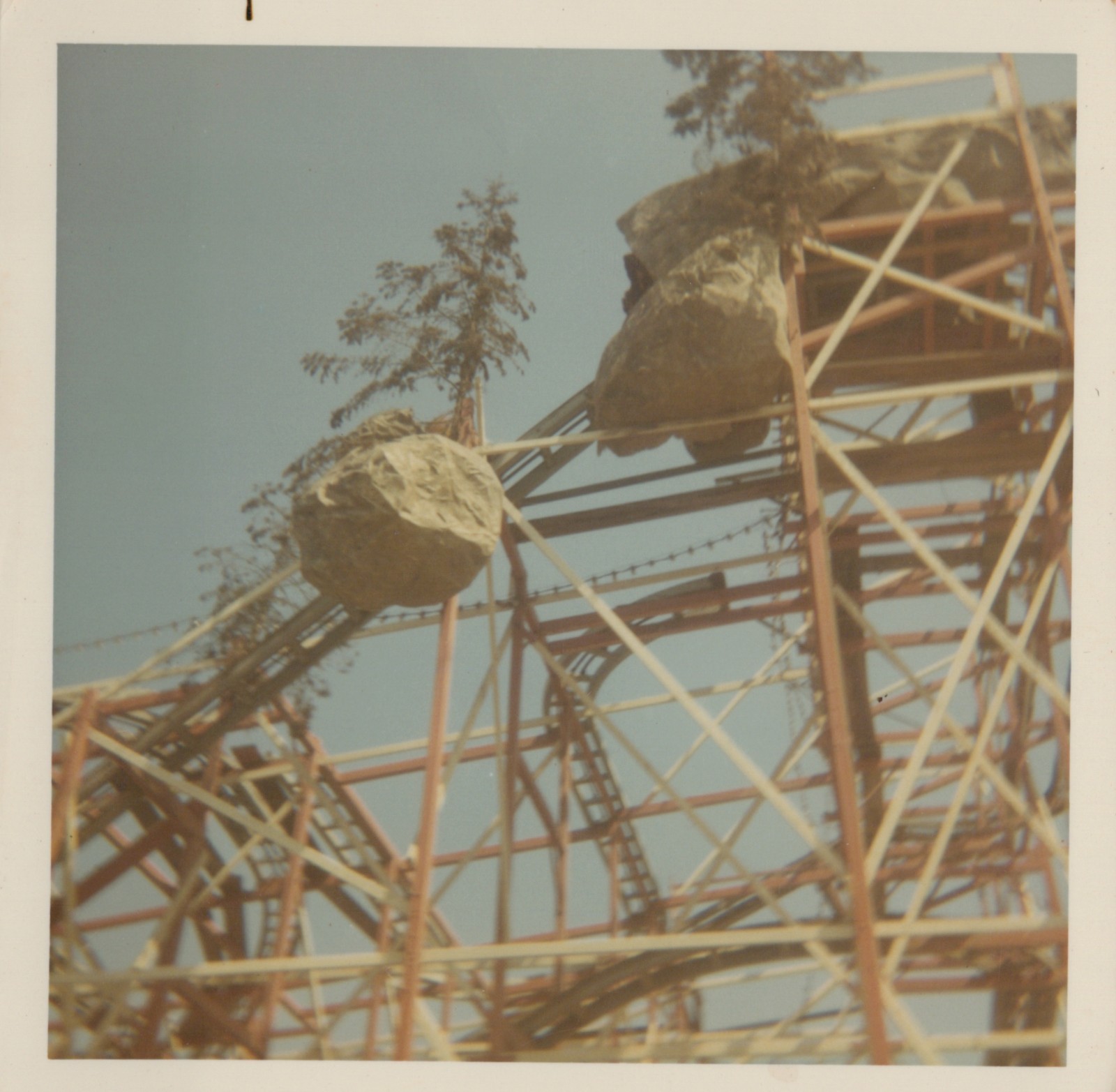 Rollercoaster VINTAGE COLOR PHOTO ORIGINAL amusement park ride roller coaster