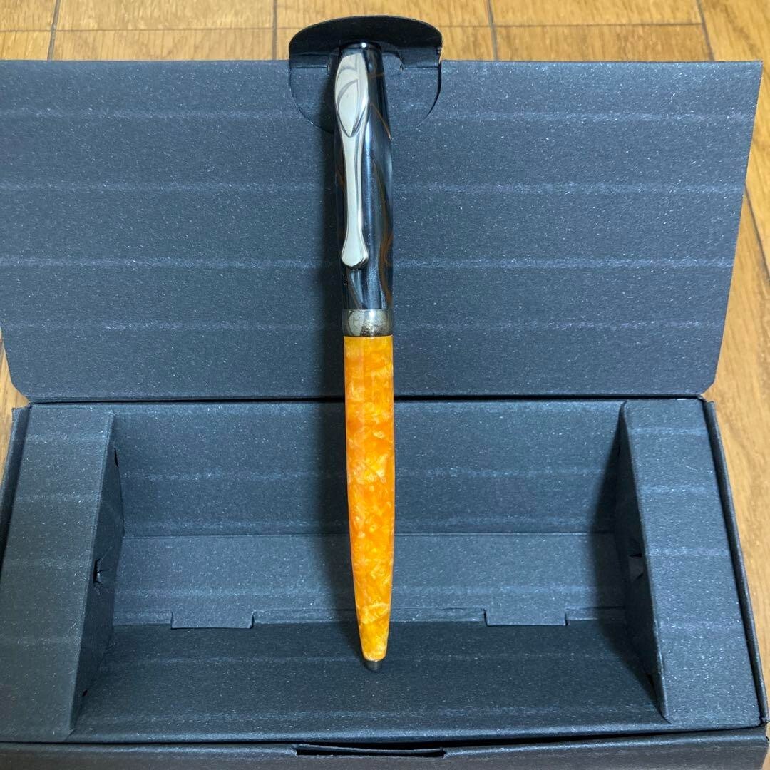 Grifos Paprika Orange Resin Twisted Ballpoint Pen wz/Box&Booklet Vintage Rare