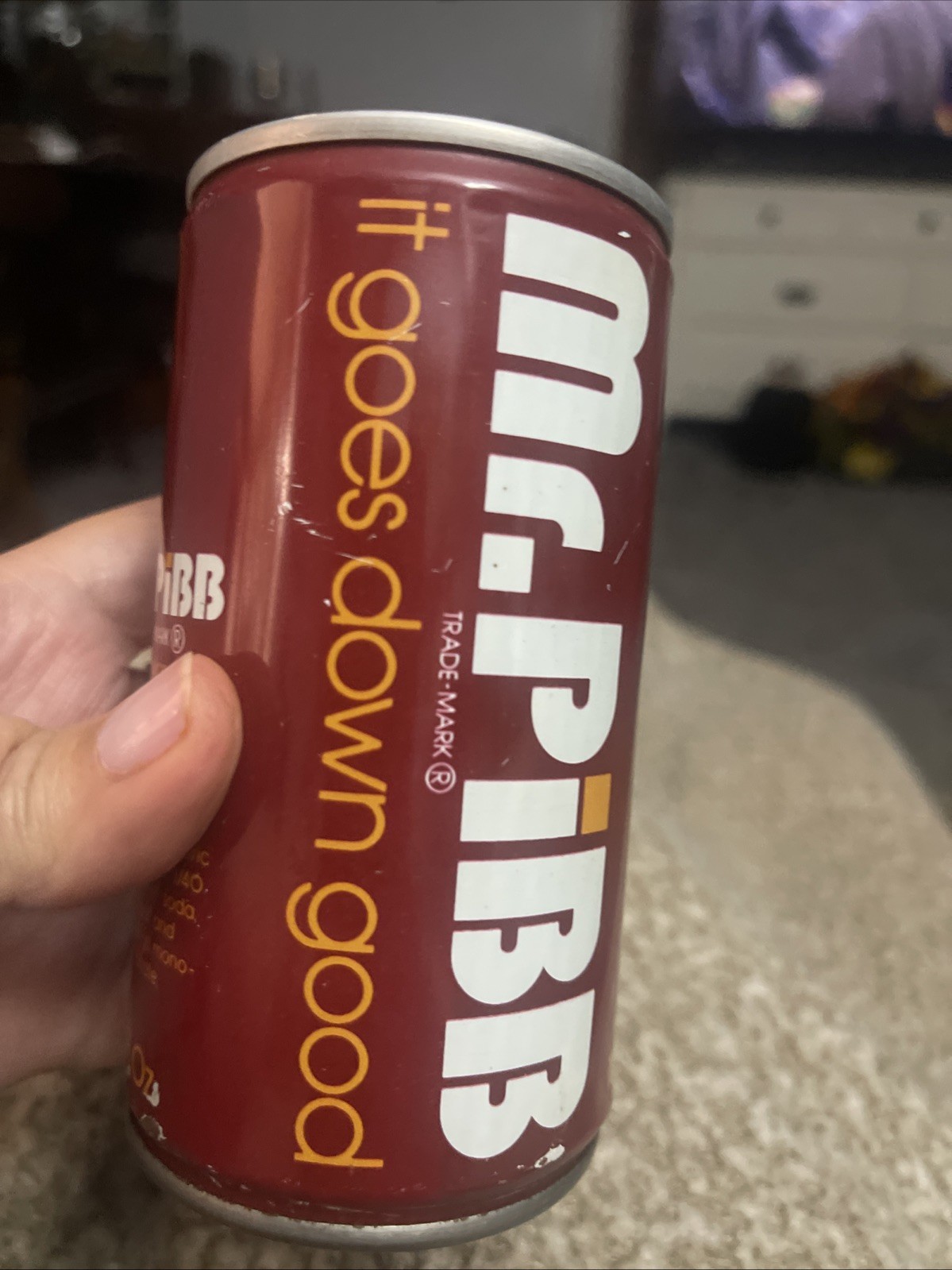 Mr Pibb Vintage Can With Pull Top Empty N Bar Code 