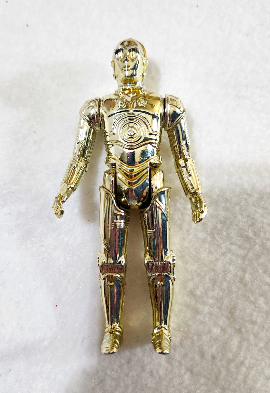 Vintage 1977 Kenner Star Wars C-3PO Original Gold Chrome Hong Kong Action Figure