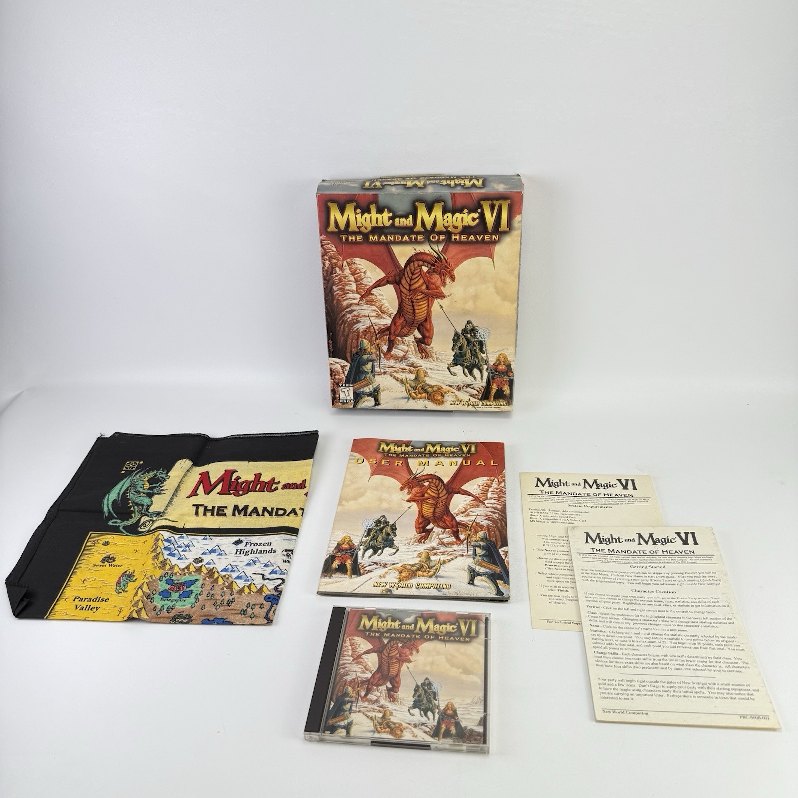 Might and Magic VI: The Mandate of Heaven (PC, 1998) With Cloth Map + Manual