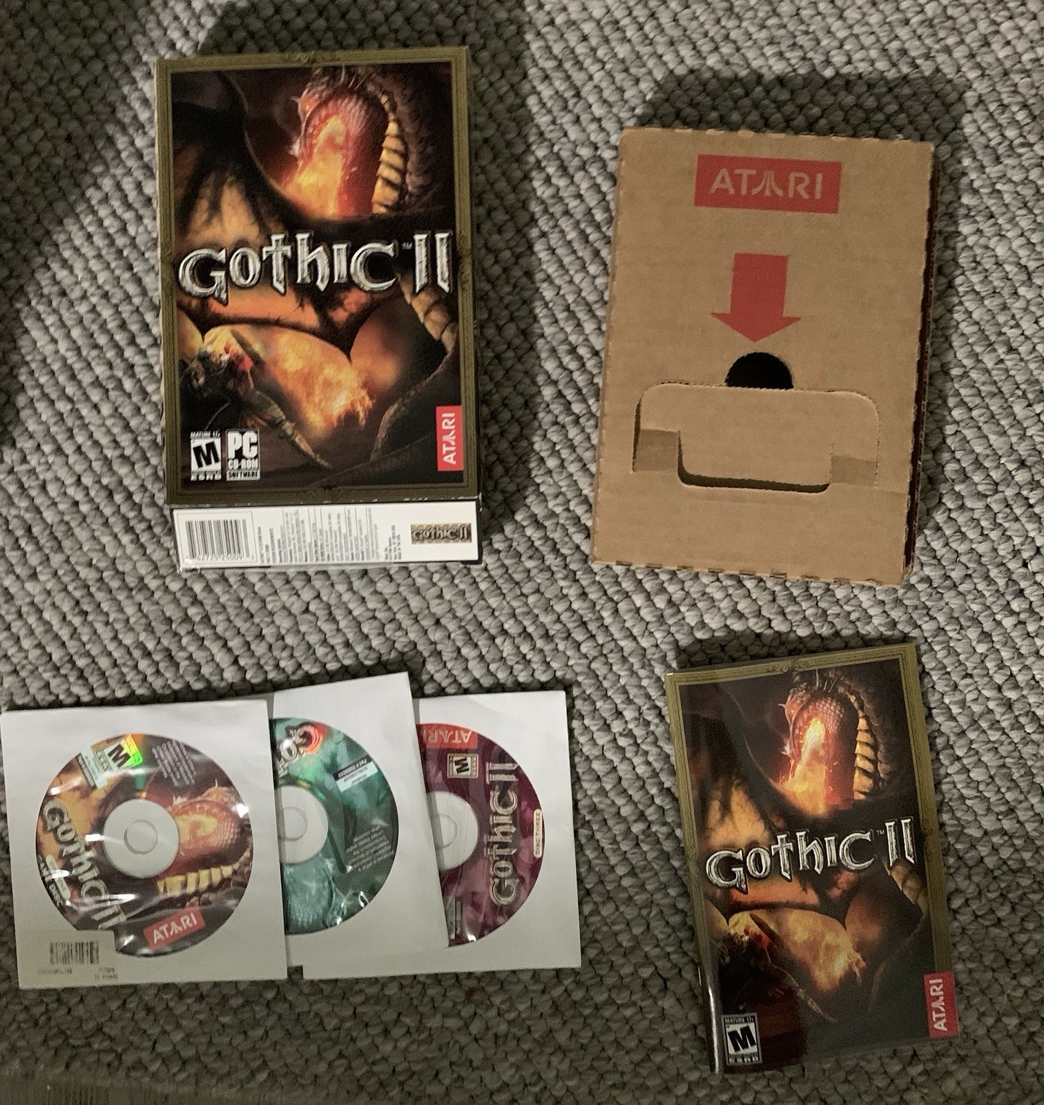 PC BOXED GAME Gothic II Atari release (PC, 2003) Complete Great Discs