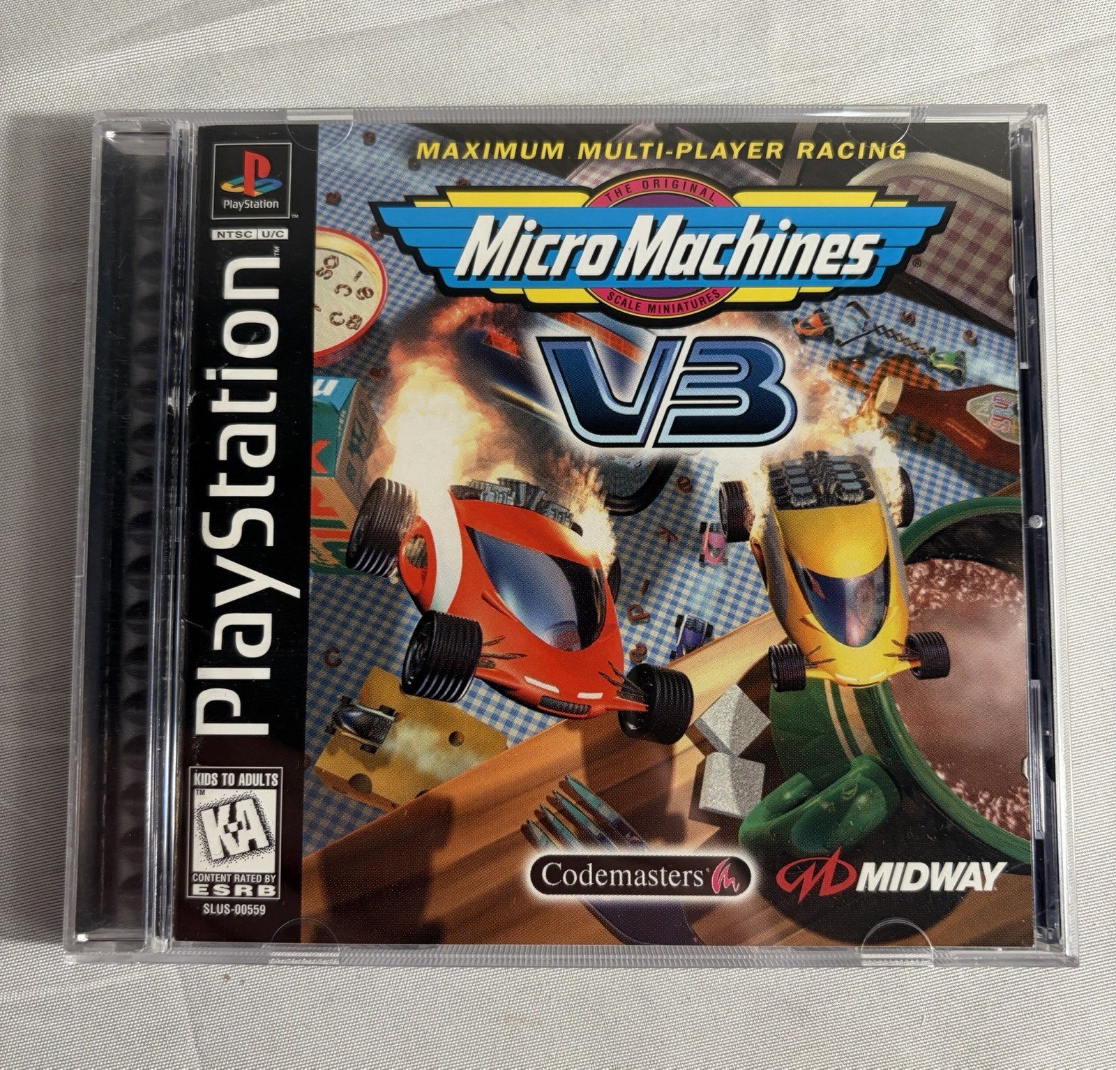 Micro Machines V3 (Sony PlayStation 1, 1997) PS1 Complete CIB Tested Works
