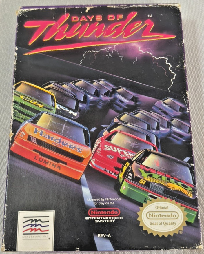 NES- Days of Thunder: CIB- Contacts Cleaned-Game TESTED and WORKS Great