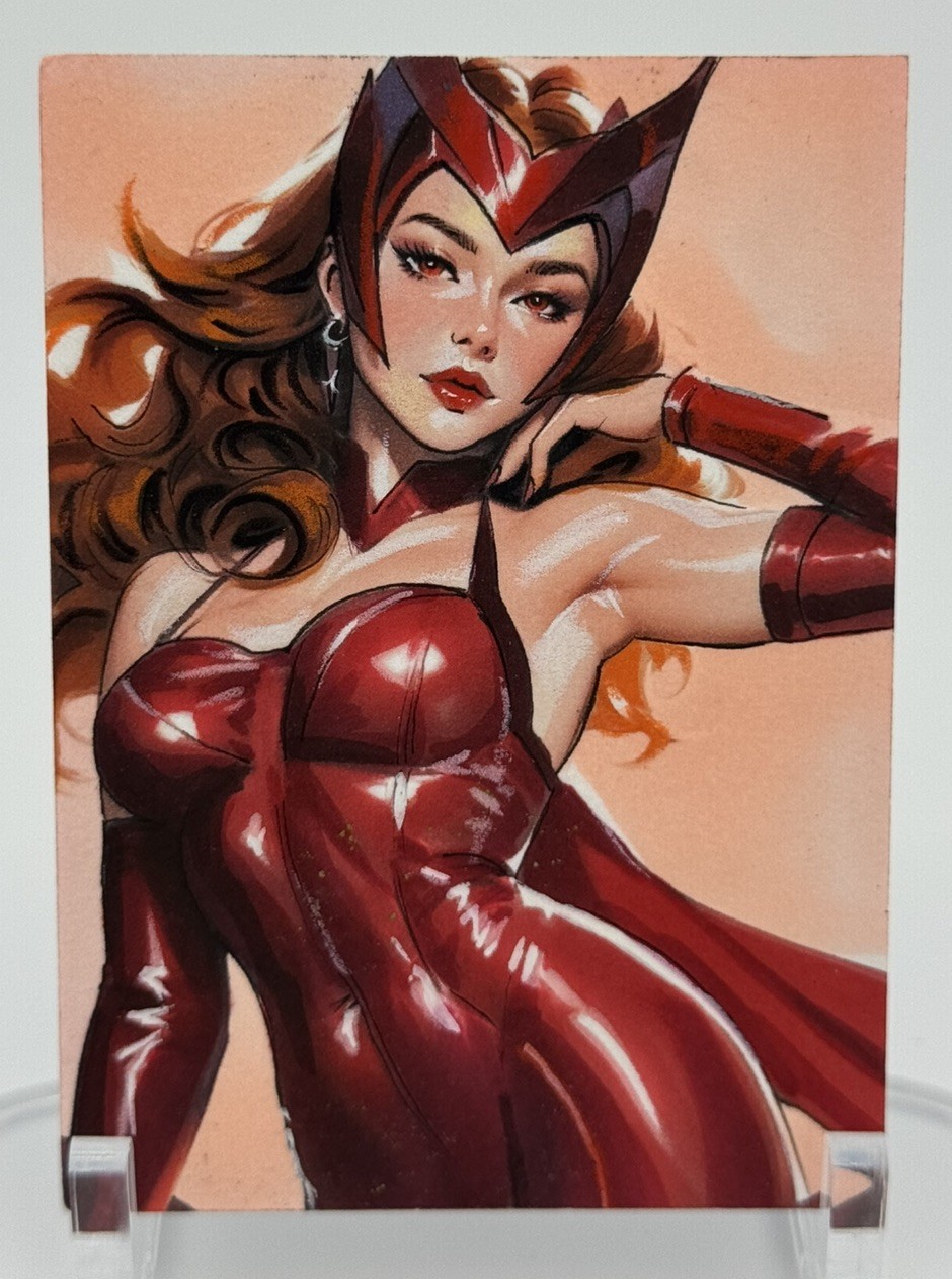 GGC Studio Marvel Scarlet Witch Artist Hand Drawn Auto Sketch Card 1/1 Aceo art