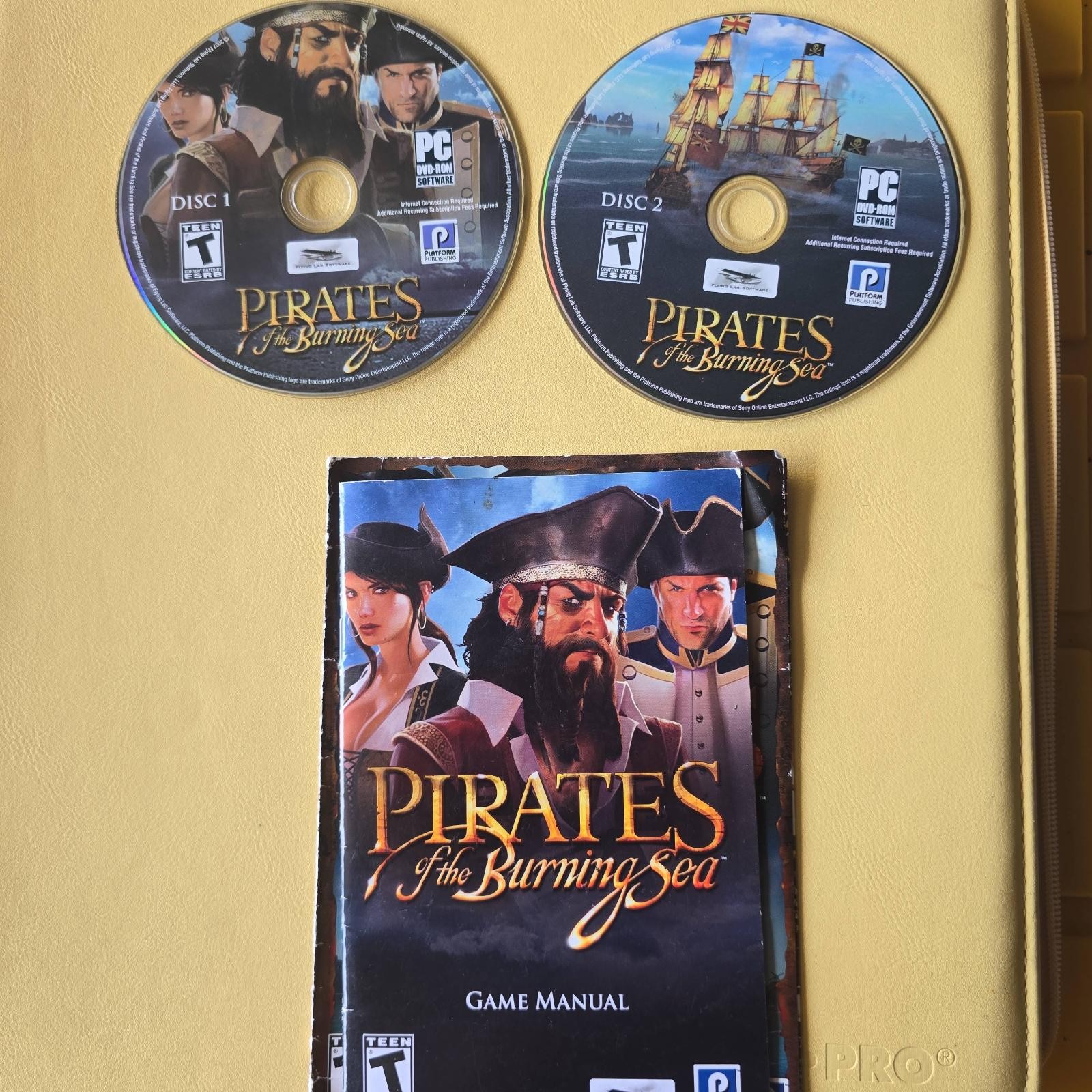 Pirates of the Burning Sea PC (DVD-ROM, 2008) 2-Disc Game Set + Manual Sony MMO