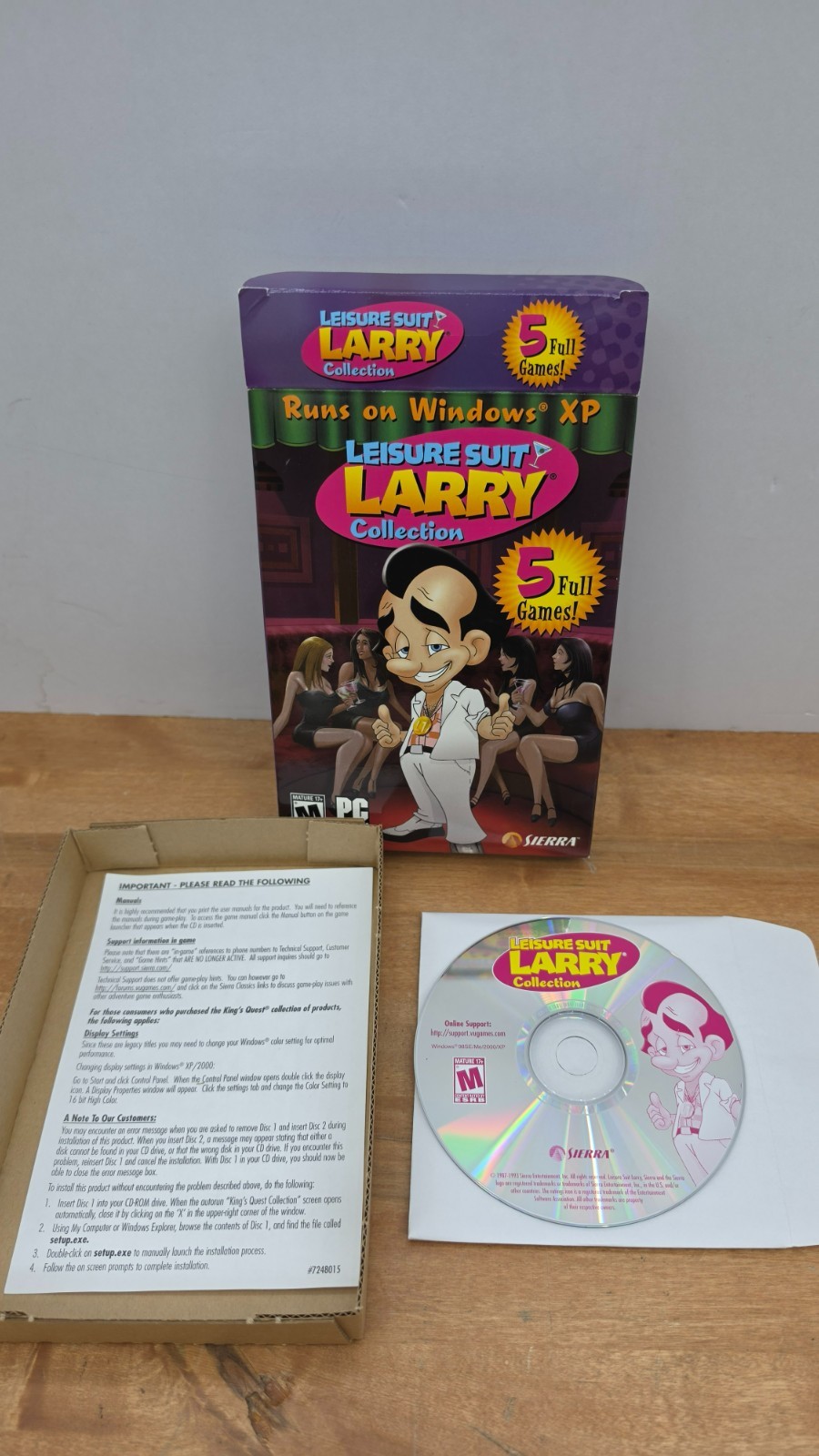 Leisure Suit Larry Collection 5 Full Games PC Windows XP Big Box Sierra