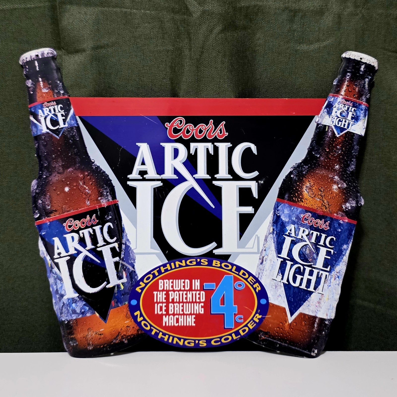 1994 Coors Arctic Ice Tacker Sign - Arctic Ice Light - Metal Collectors Item