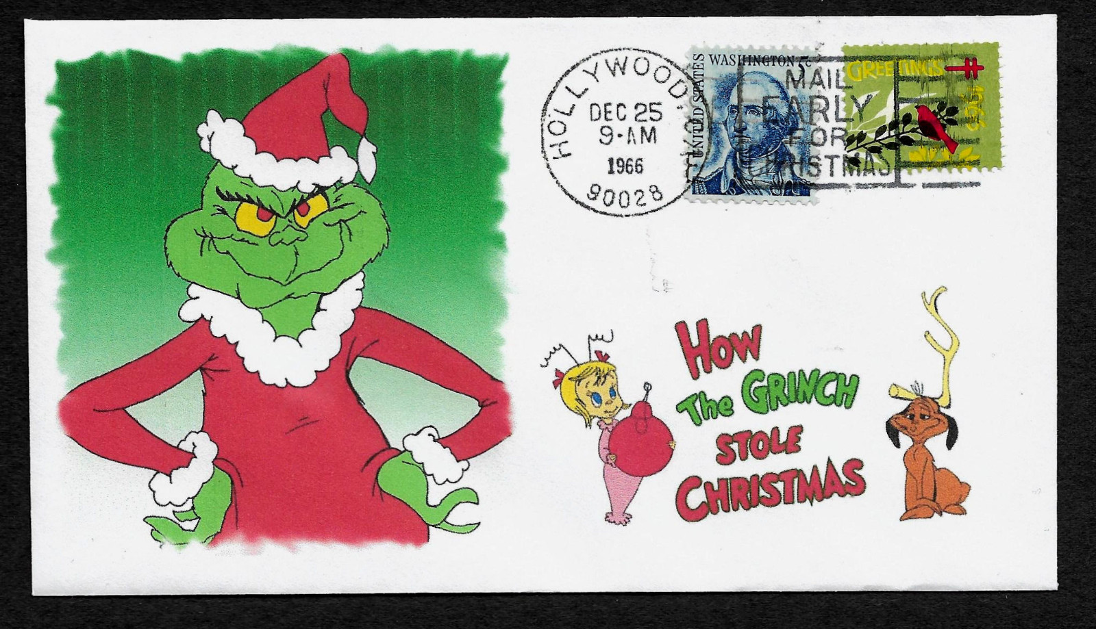 1966 How The Grinch Stole Xmas Collector's Envelope XS1042