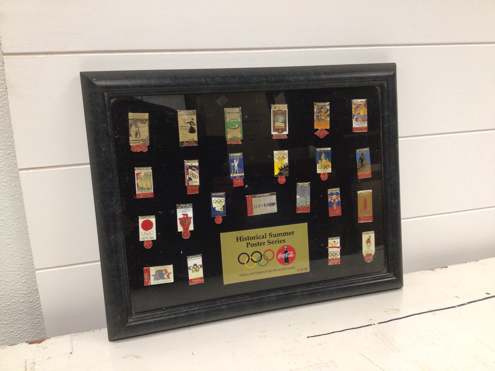 Vintage 1996 Coca-Cola Historical Summer Games Poster Series Olympic Pin Set