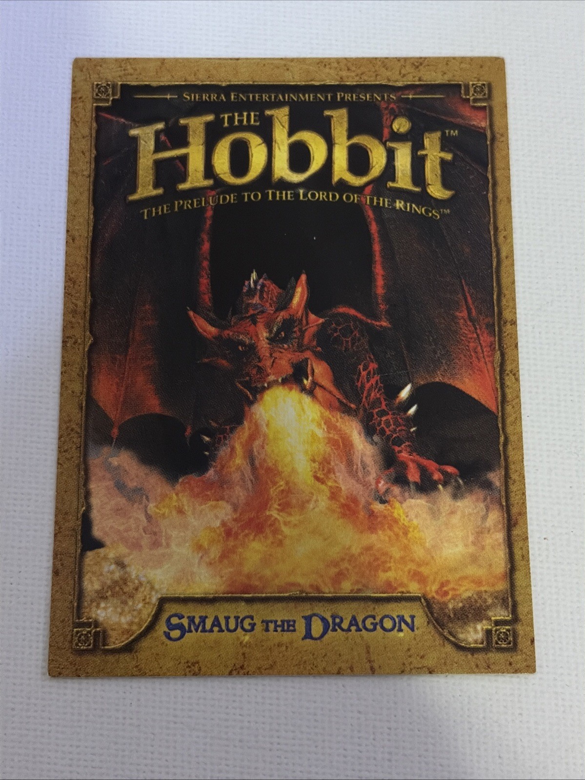 Vivendi 2003 the Hobbit Smaug the Dragon Lord of the Rings Trading Card