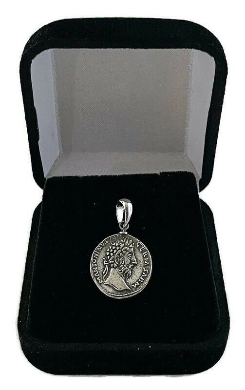 Marcus Aurelius Roman Coin Replica Pendant Victory in Germany Stocking Stuffer S