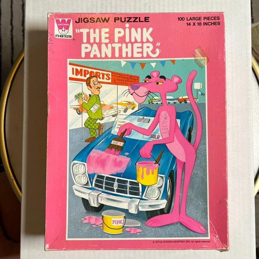 Vtg Whitman Pink Panther Puzzle 1974 Complete 14 x 18 CIB