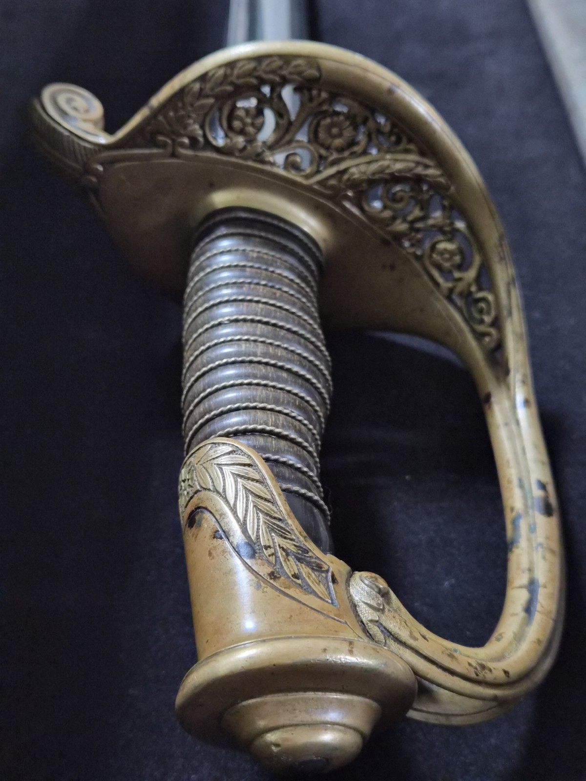 Antique 1890 French Infantry Officer Sabre w/ Original Scabbard