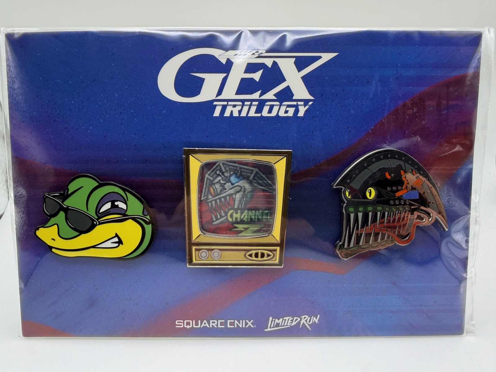 SDCC 2026 EXCLUSIVE Limited Run Games Square Enix Gex Trilogy Pin Set of 3