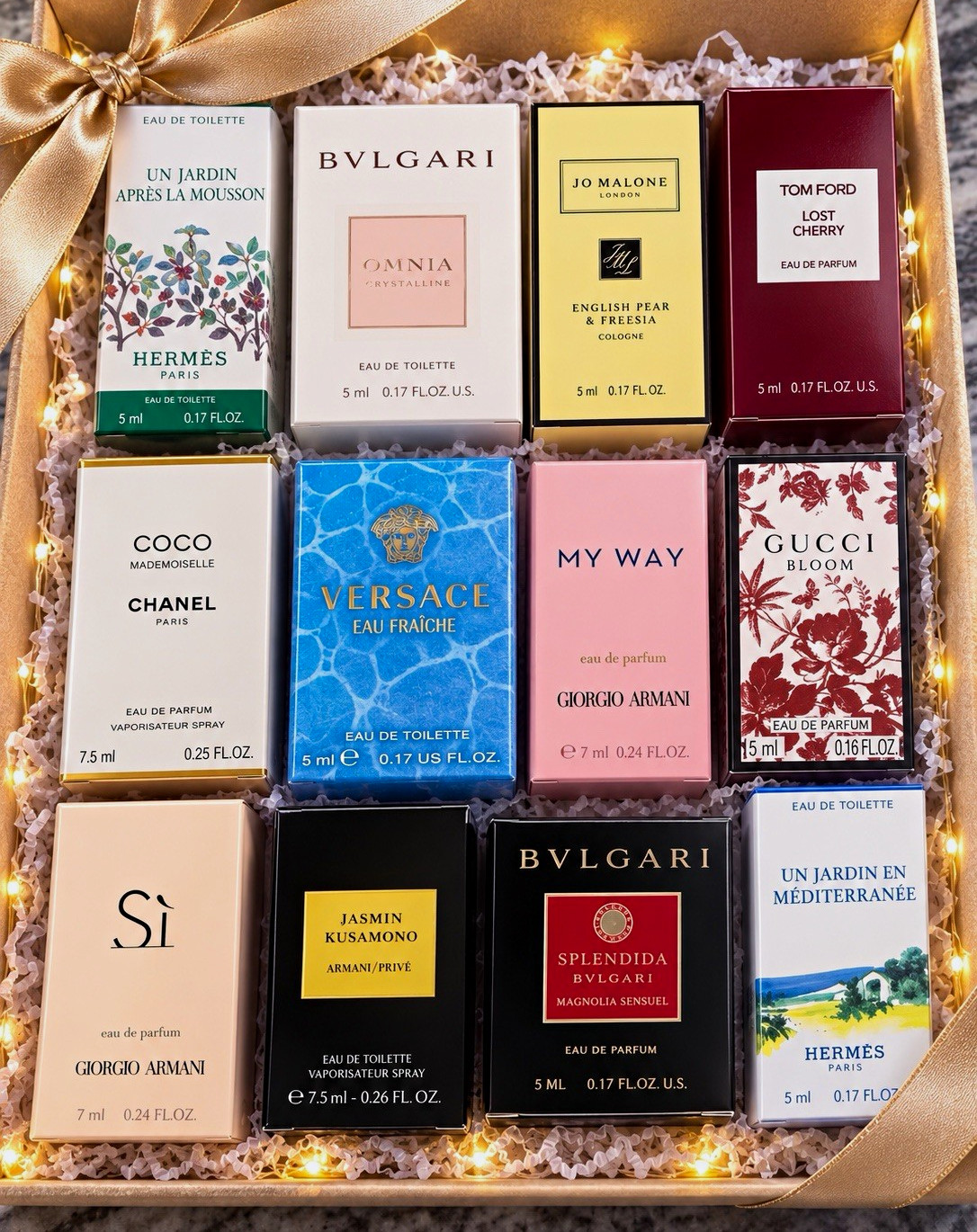 Designer Perfume Miniature Gift Set: Hermès, Chanel, Tom Ford, Bvlgari & More