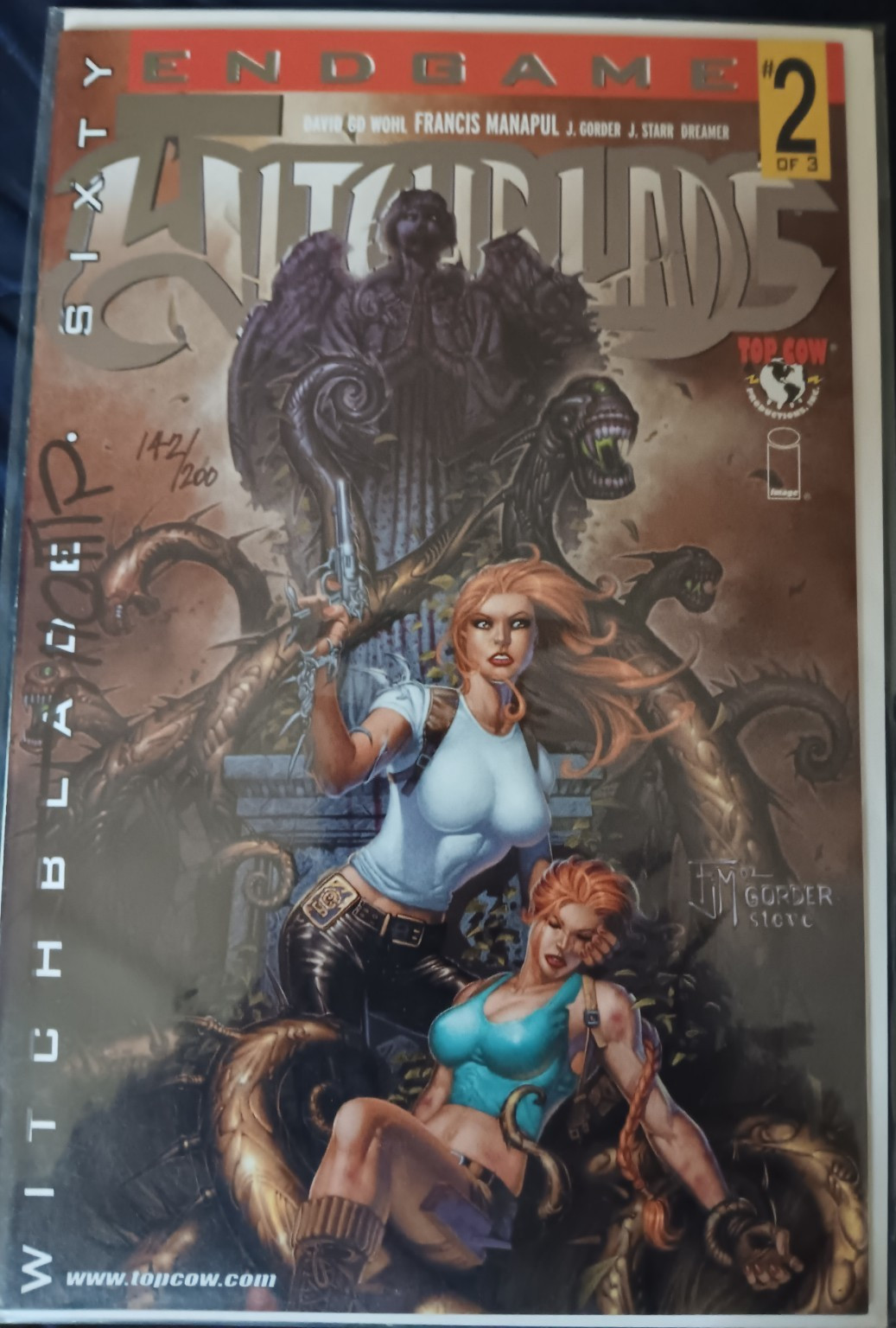 WITCHBLADE #60 Platinum Variant (2002) Image SIGNED #142/200 Wohl Jay Company NM
