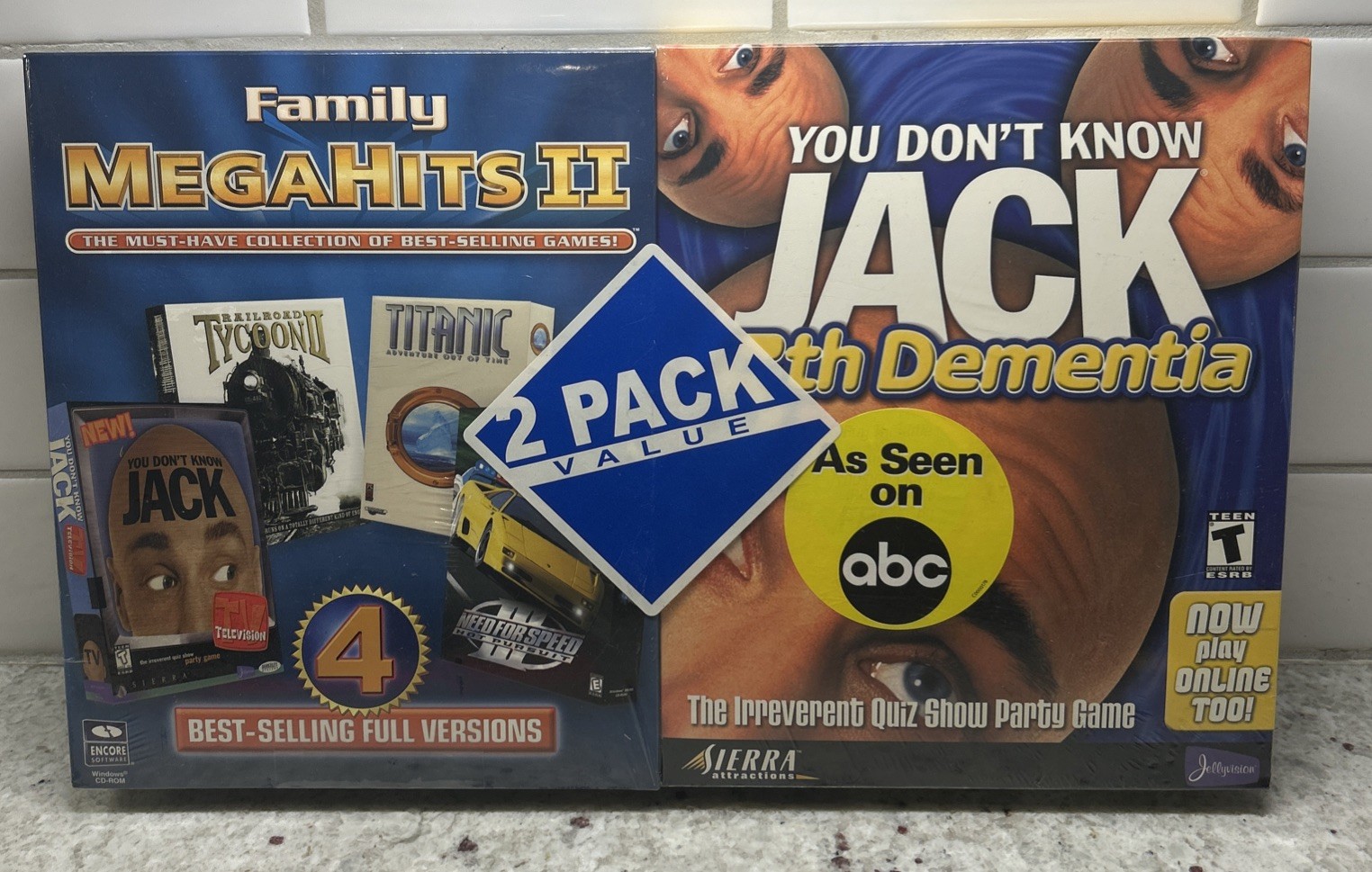 NEW-SEALED: Family Megahits II PC Game + You Don’t Know Jack 5th Dementia