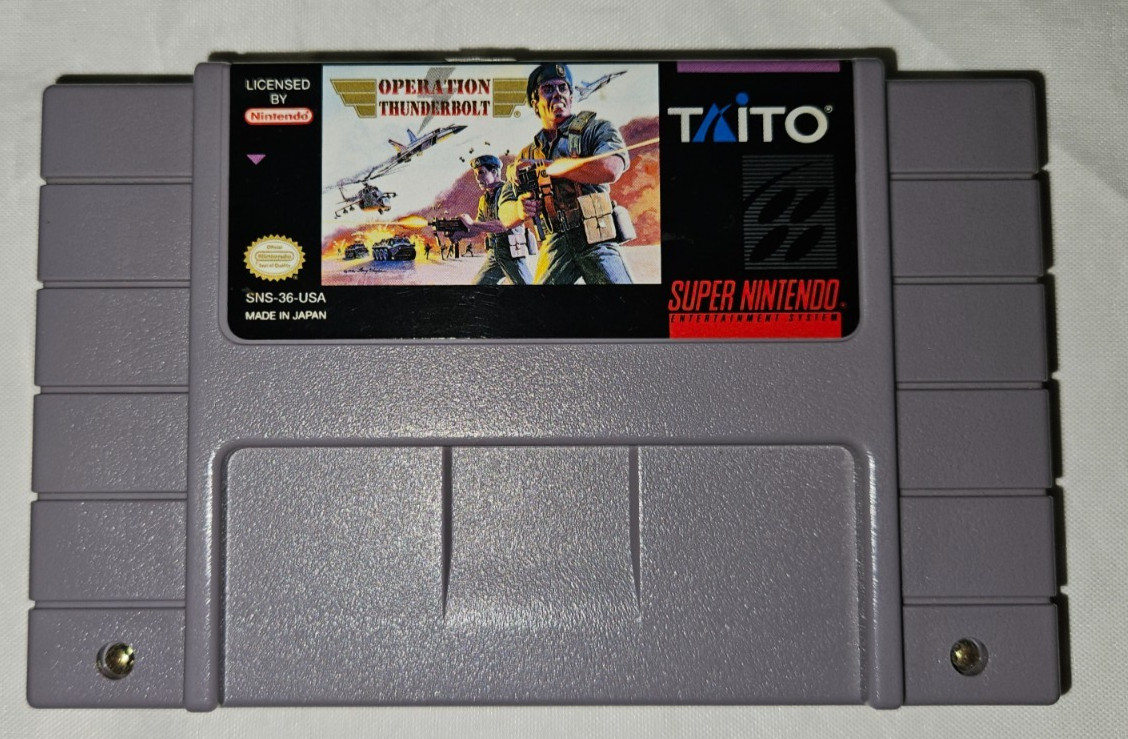 Operation Thunderbolt Cartridge Only SNES Super Nintendo Authentic Taito 1994