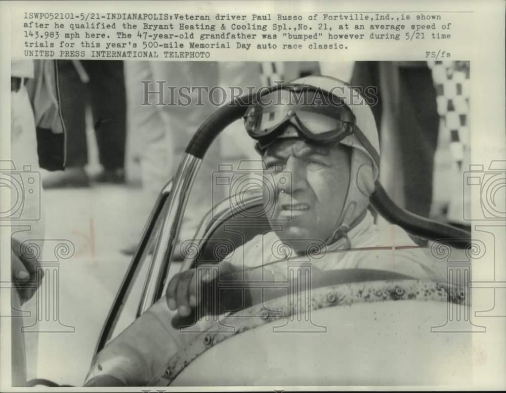 1961 Press Photo race car driver Paul Russo at Indianapolis Speedway - mjt18432