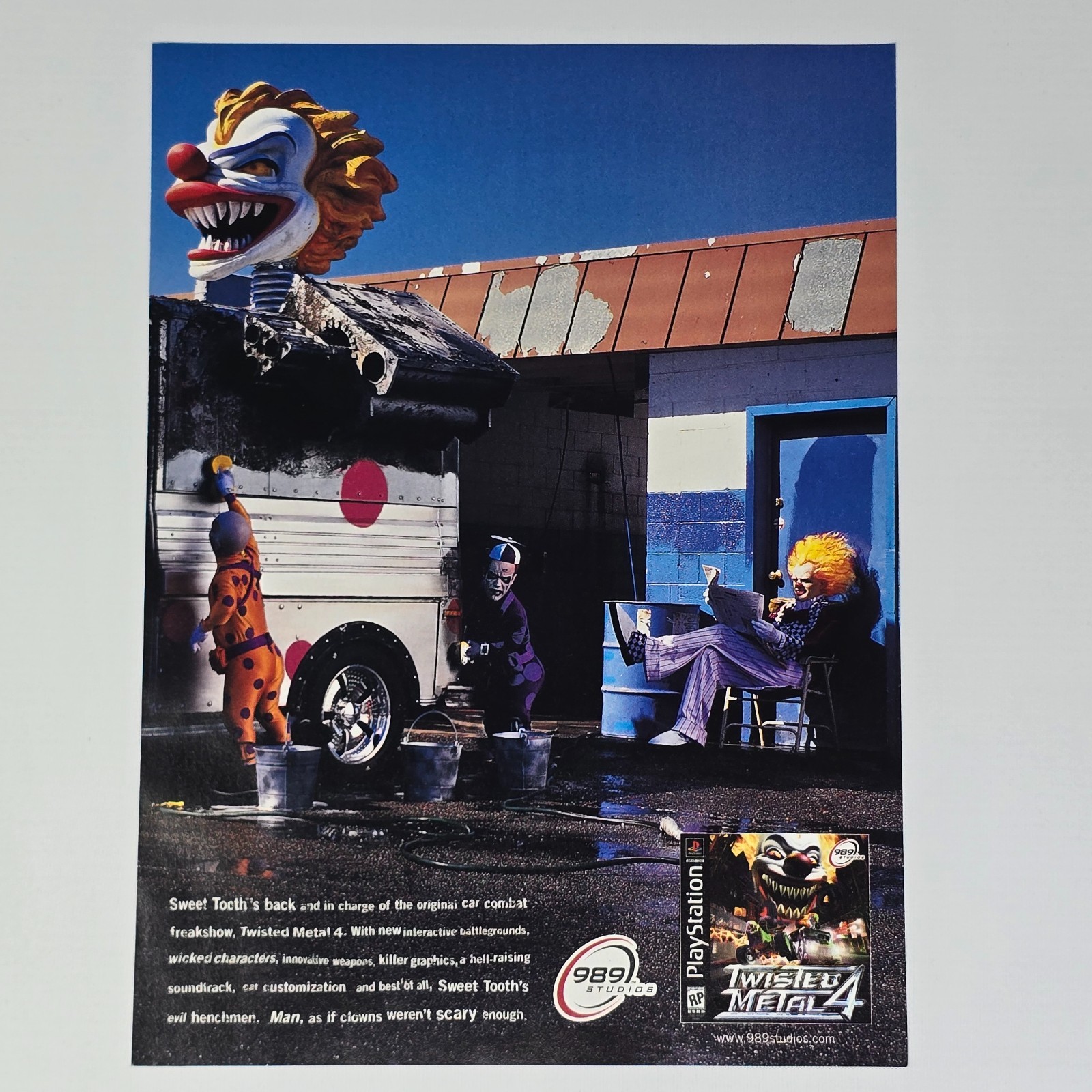 Twisted Metal 4 PlayStation PS1 Authentic Magazine Ad