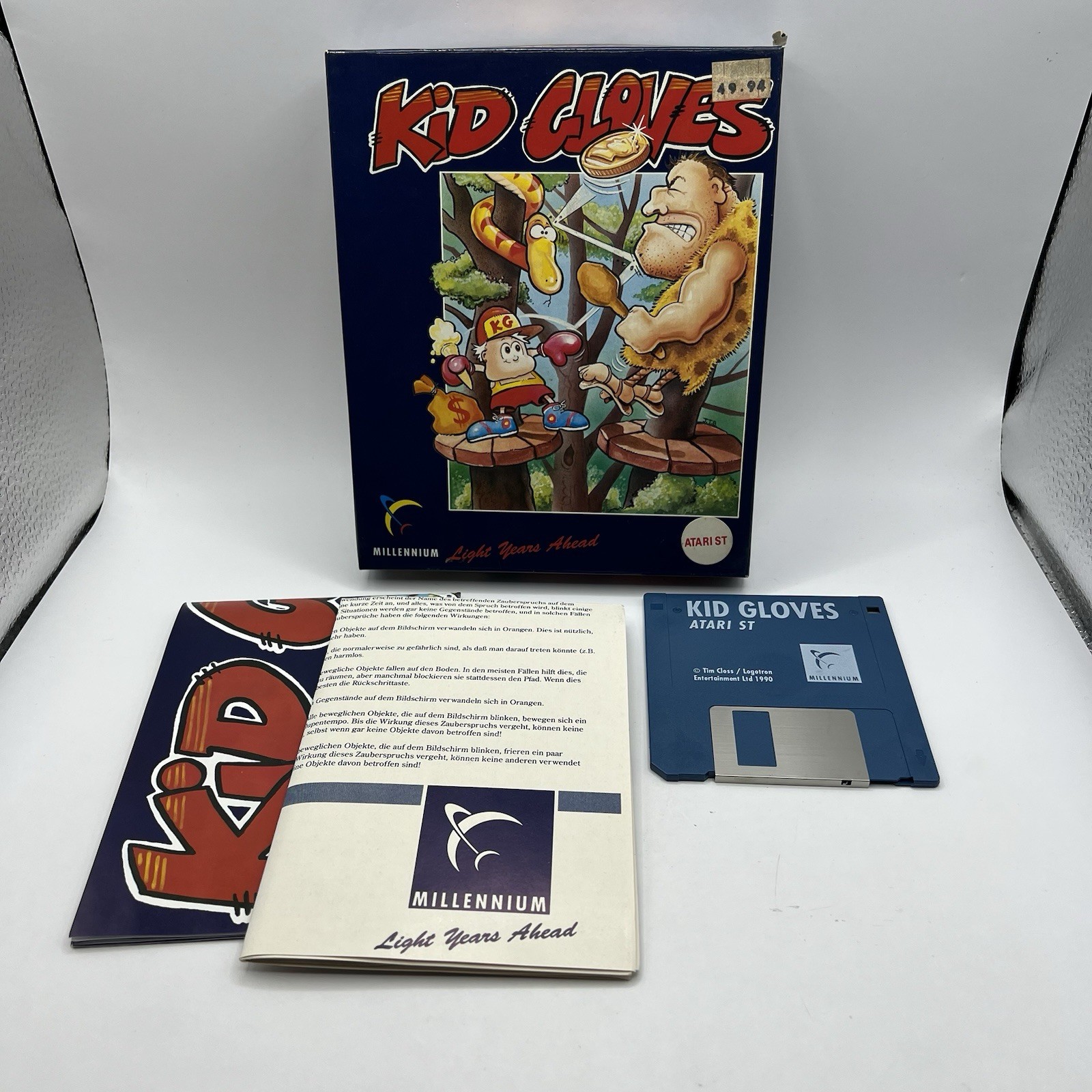 Kid Gloves Atari ST Millenium Logotron Complete PAL Tested w/ Poster