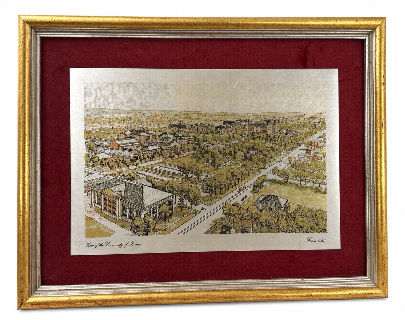 Reed & Barton Damascene University of Illinois Circa 1900 Limited Edition Etchin