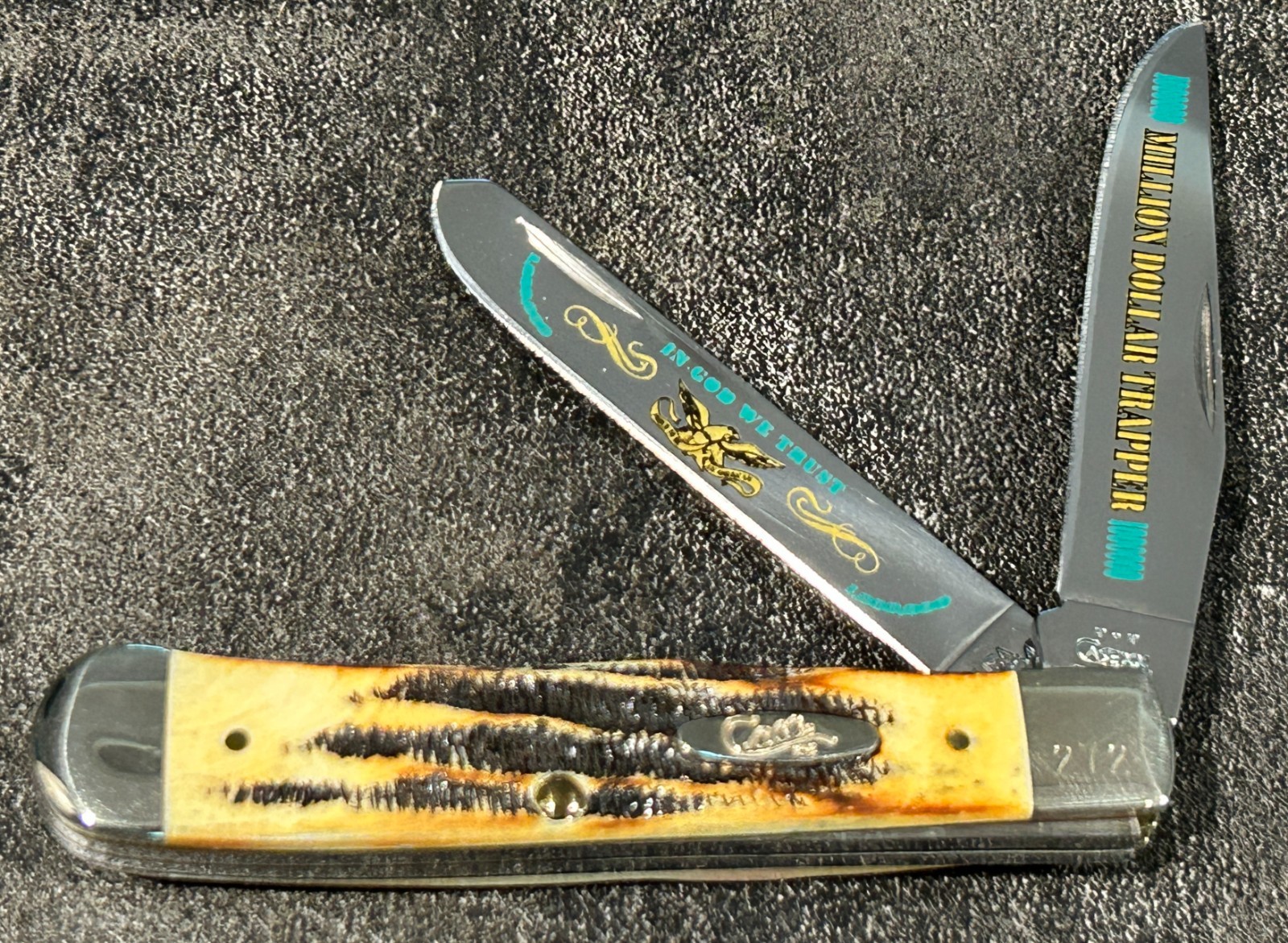 vtg 2004 CASE XX Million Dollar Trapper 6.5254 SS Bonestag Knife Serial # 272