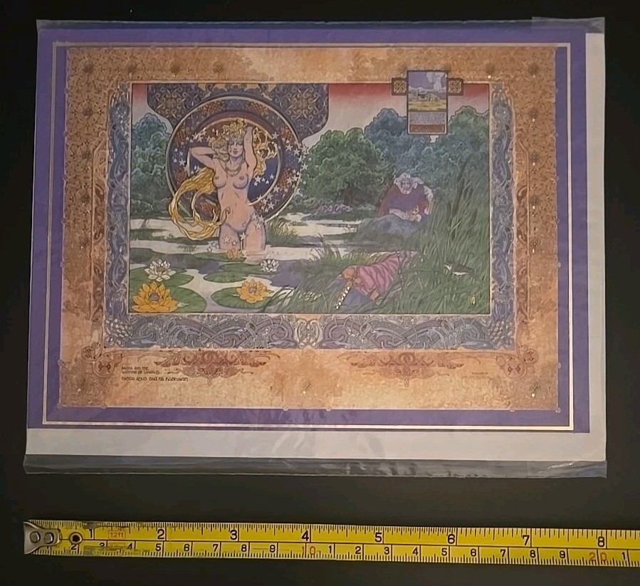 Acalla Vintage Celtic Greeting Card 1986 Dagda Woman Of Uinnius Fitzpatrick New
